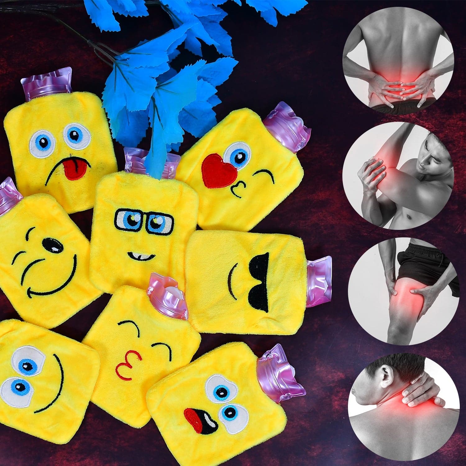 Fun Emoji Relief (1 Pc): Mini Hot Water Bag for Aches & Pains thumbnail 4