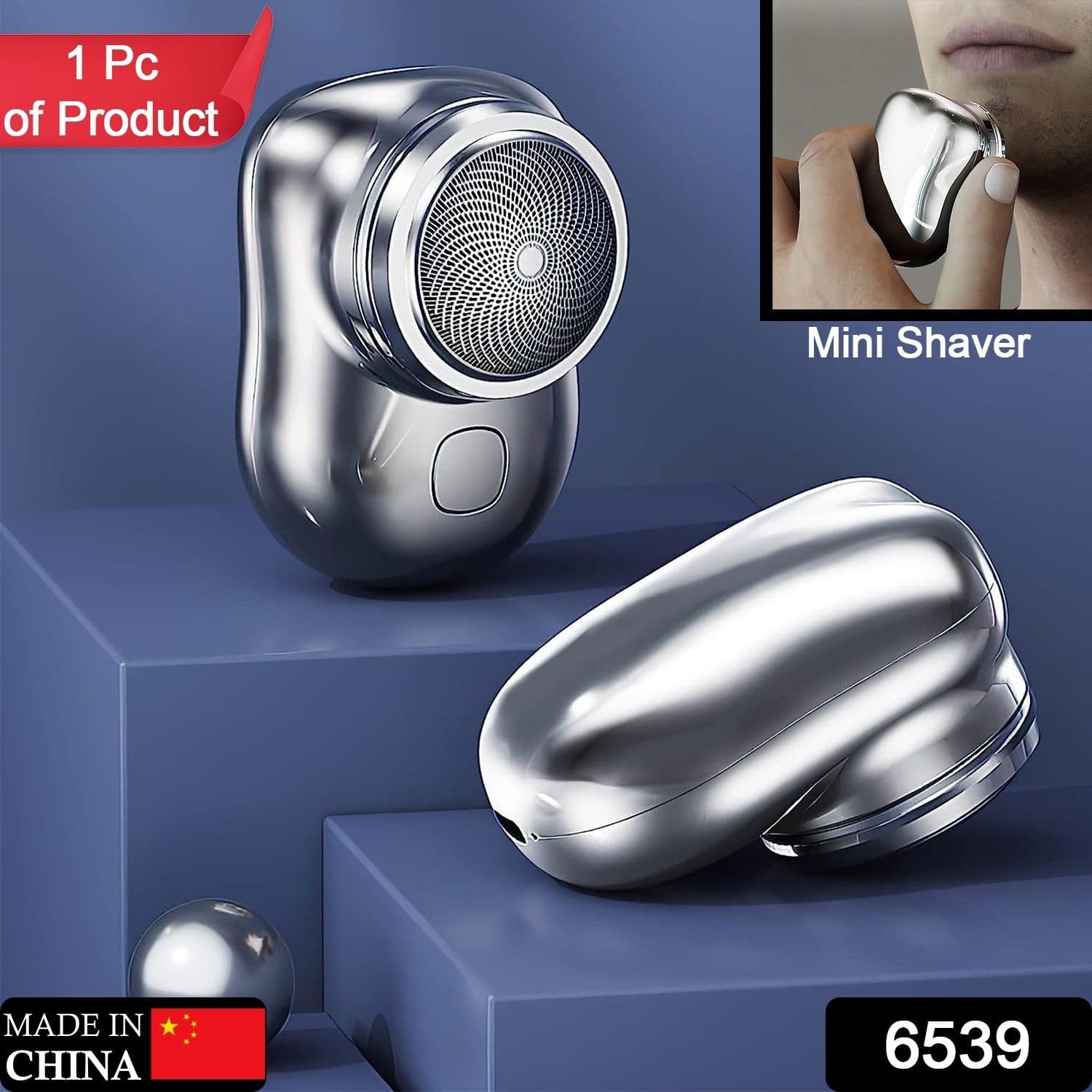 Mini Electric Shaver Portable | Pocket Fashion | Rechargeable | Wireless Beard thumbnail 2