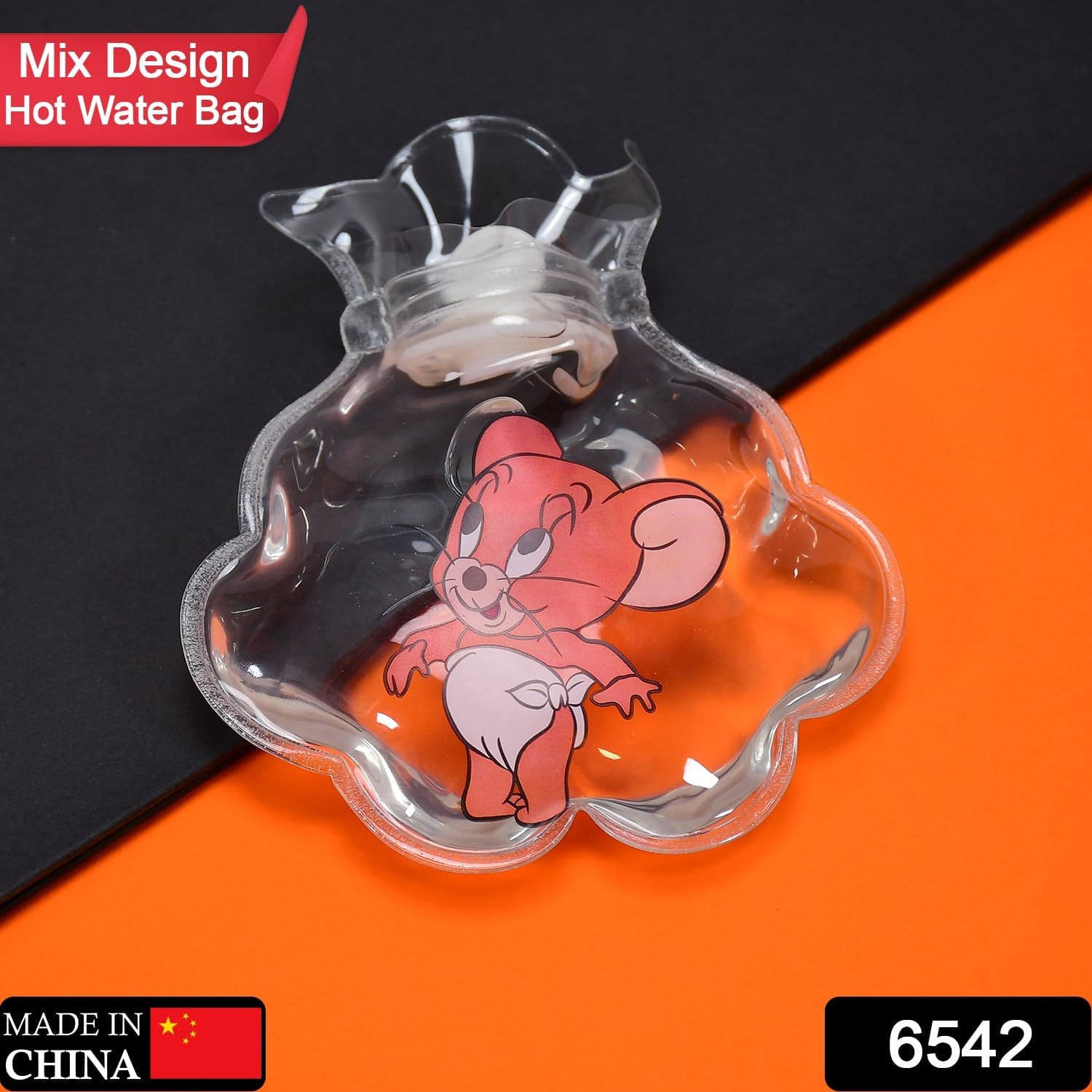 Transparent Multi-Design Hot Water Bag with Cover for Pain Relief thumbnail 2