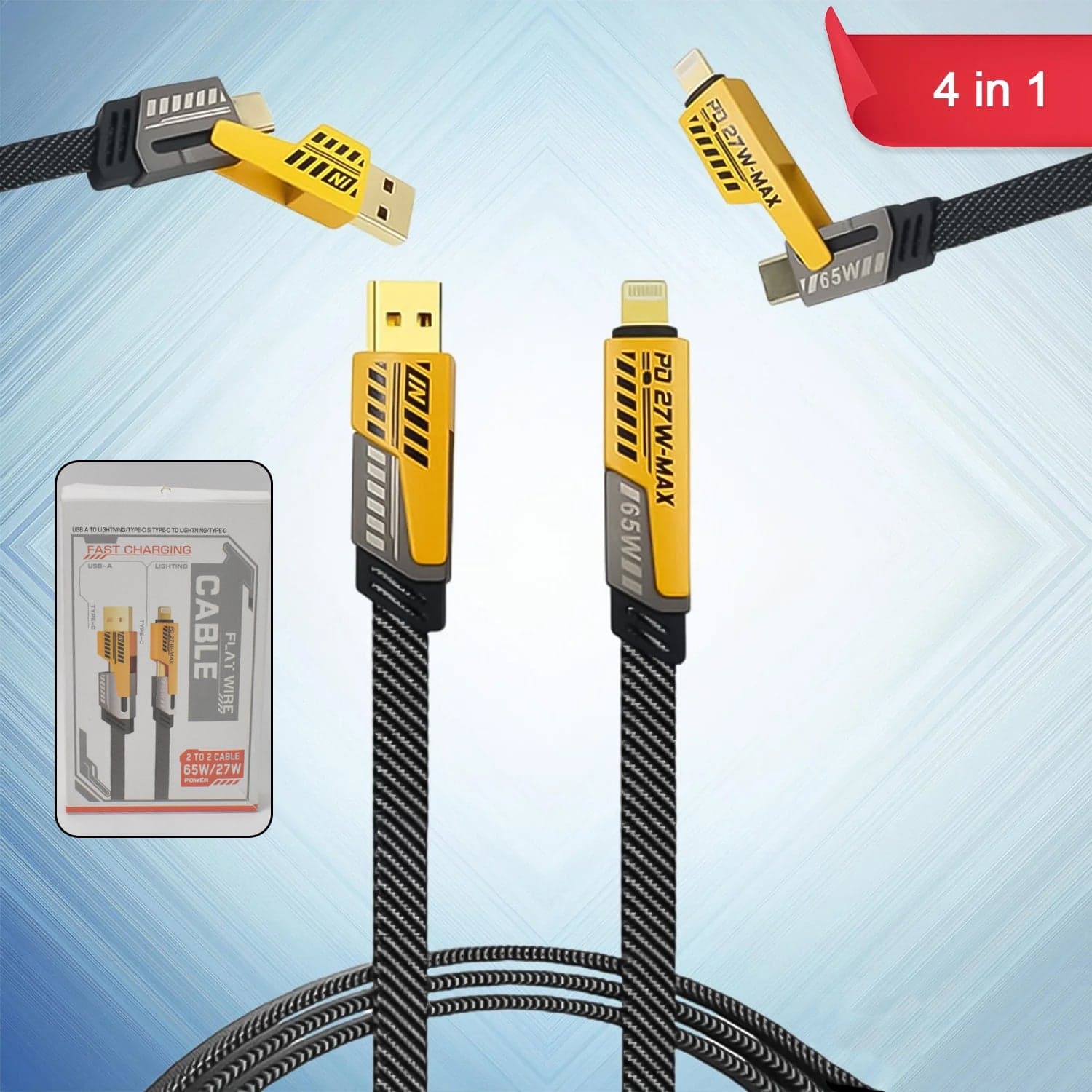 4 in 1 Charging Cable 65W Cable (1 Pc / 1 Mtr.) thumbnail 1
