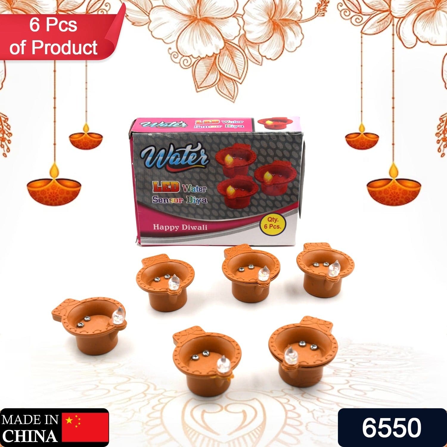 Water Sensor Diyas For Diwali Decoration | Diyas For Home Decoration| Diwali Decoration Items For Home Decor Diyas | Diwali Led Diyas Candle With Water Sensing Technology E-Diya thumbnail 2