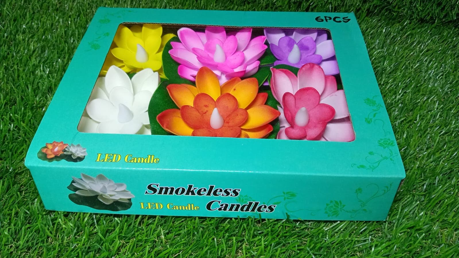 Water Floating Smokeless Candles & Lotus Flowers Sensor Led Tealight For Outdoor And Indoor Decoration - Pack Of 6 Candle thumbnail 10