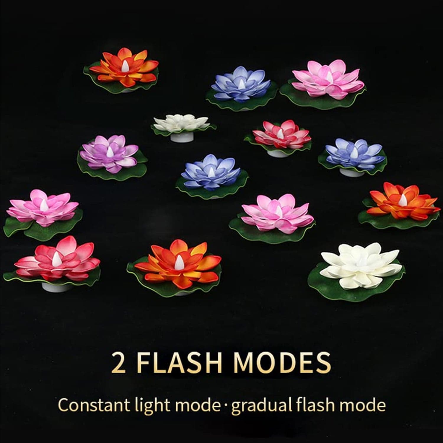 Water Floating Smokeless Candles & Lotus Flowers Sensor Led Tealight For Outdoor And Indoor Decoration - Pack Of 6 Candle thumbnail 3