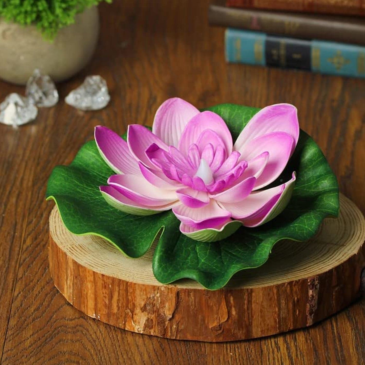 Water Floating Smokeless Candles & Lotus Flowers Sensor Led Tealight For Outdoor And Indoor Decoration - Pack Of 6 Candle thumbnail 5
