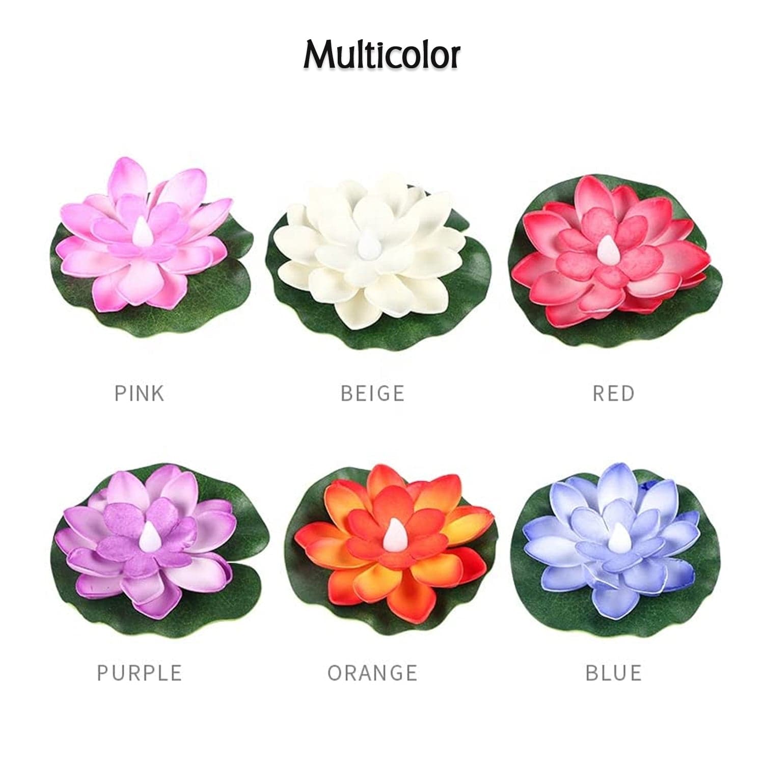 Water Floating Smokeless Candles & Lotus Flowers Sensor Led Tealight For Outdoor And Indoor Decoration - Pack Of 6 Candle thumbnail 7