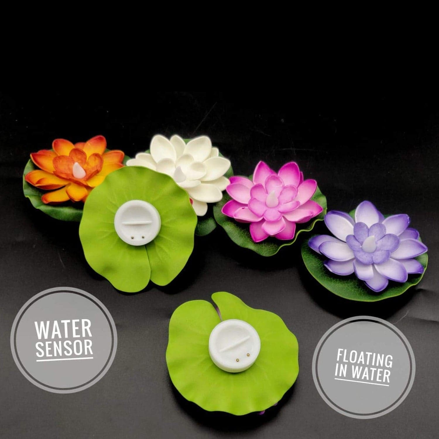 Smokeless LED Lotus Candles, Diwali (2 Pc): Indoor/Outdoor D©cor thumbnail 3
