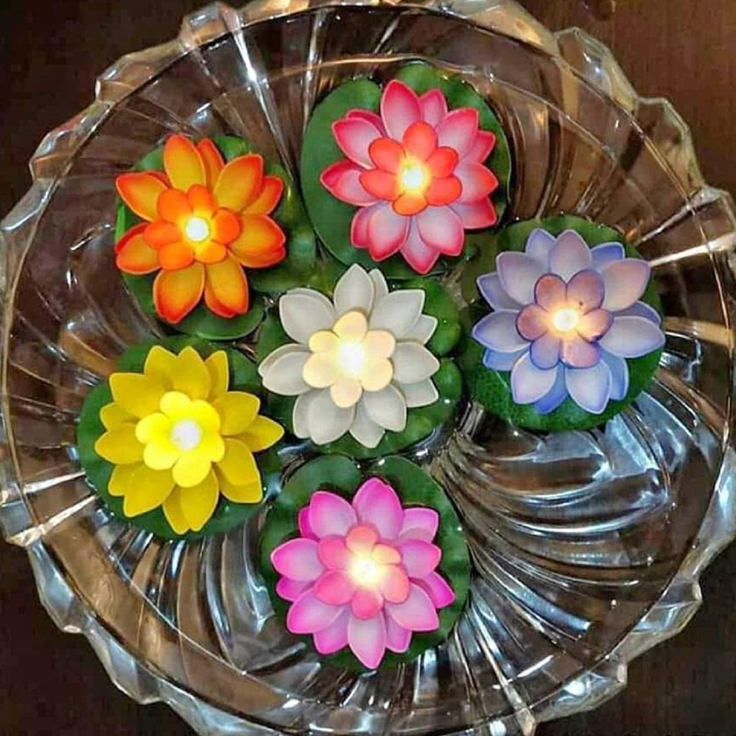 Smokeless LED Lotus Candles, Diwali (2 Pc): Indoor/Outdoor D©cor thumbnail 7