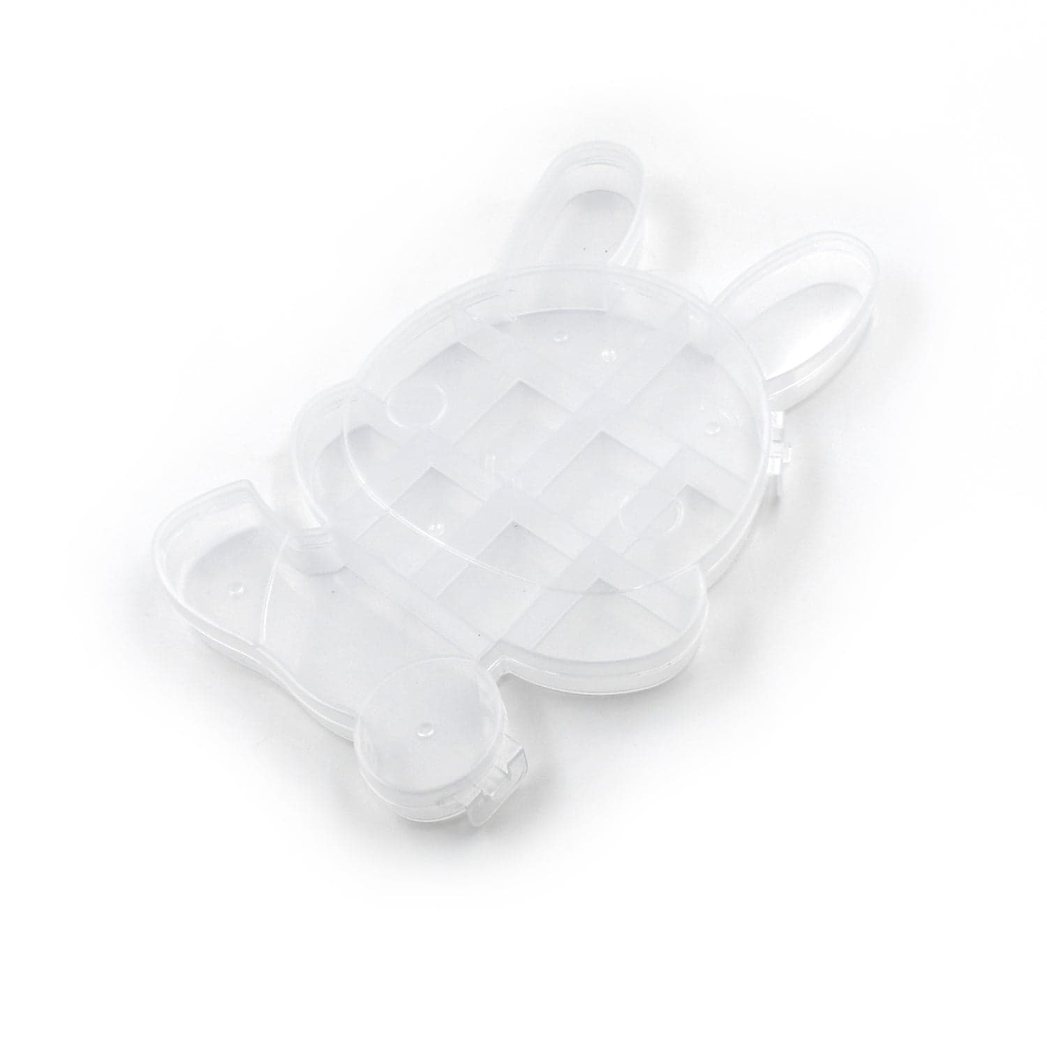 Transparent Cartoon Bear Clear Plastic Storage Box Jewelry Organizer Holder Cabinets For Small objects (1 Pc Mix Color) thumbnail 4