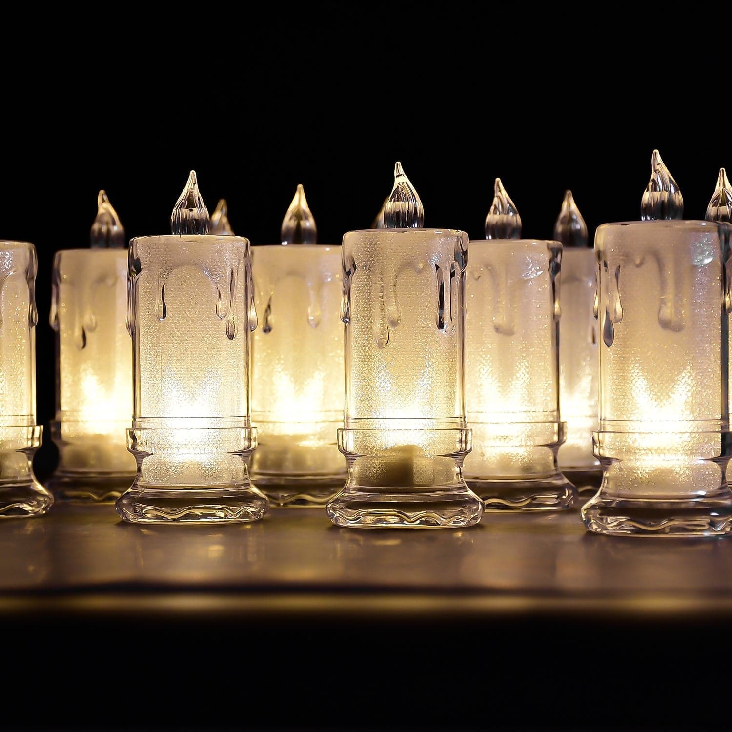 Big Flameless Melted Design Candles Set, Diwali (12 pcs) thumbnail 7