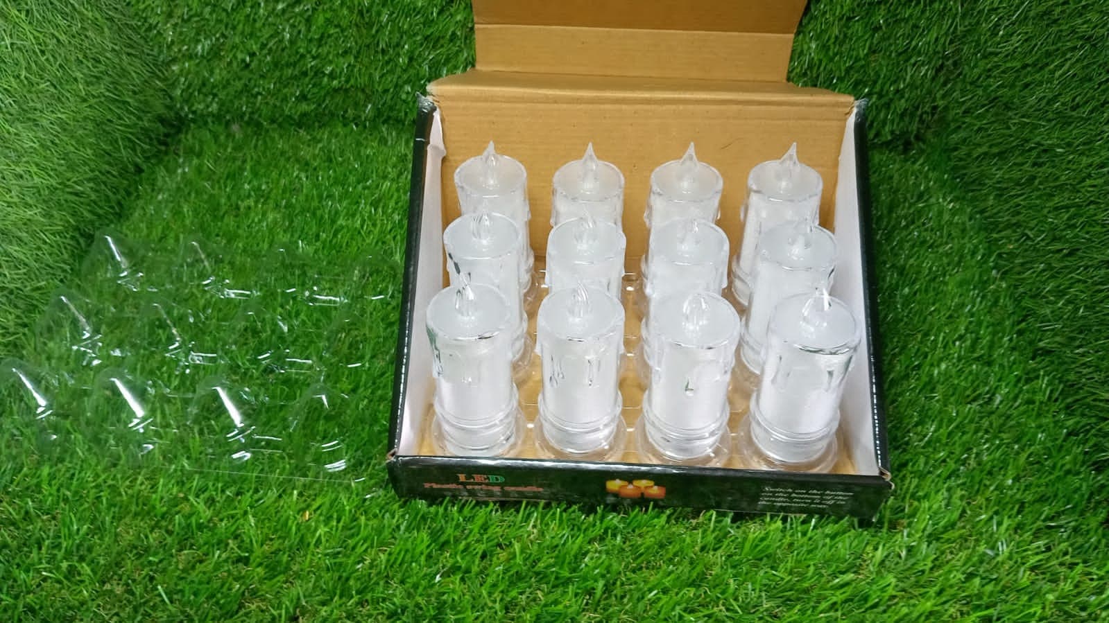 Big Flameless Melted Design Candles Set, Diwali (12 pcs) thumbnail 8