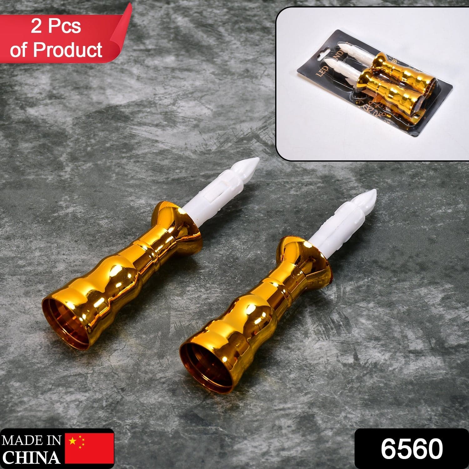 2Pcs Led Candle Light Candles Flameless Lamp Indoor Window Decoration Wedding Party Decor Light thumbnail 2