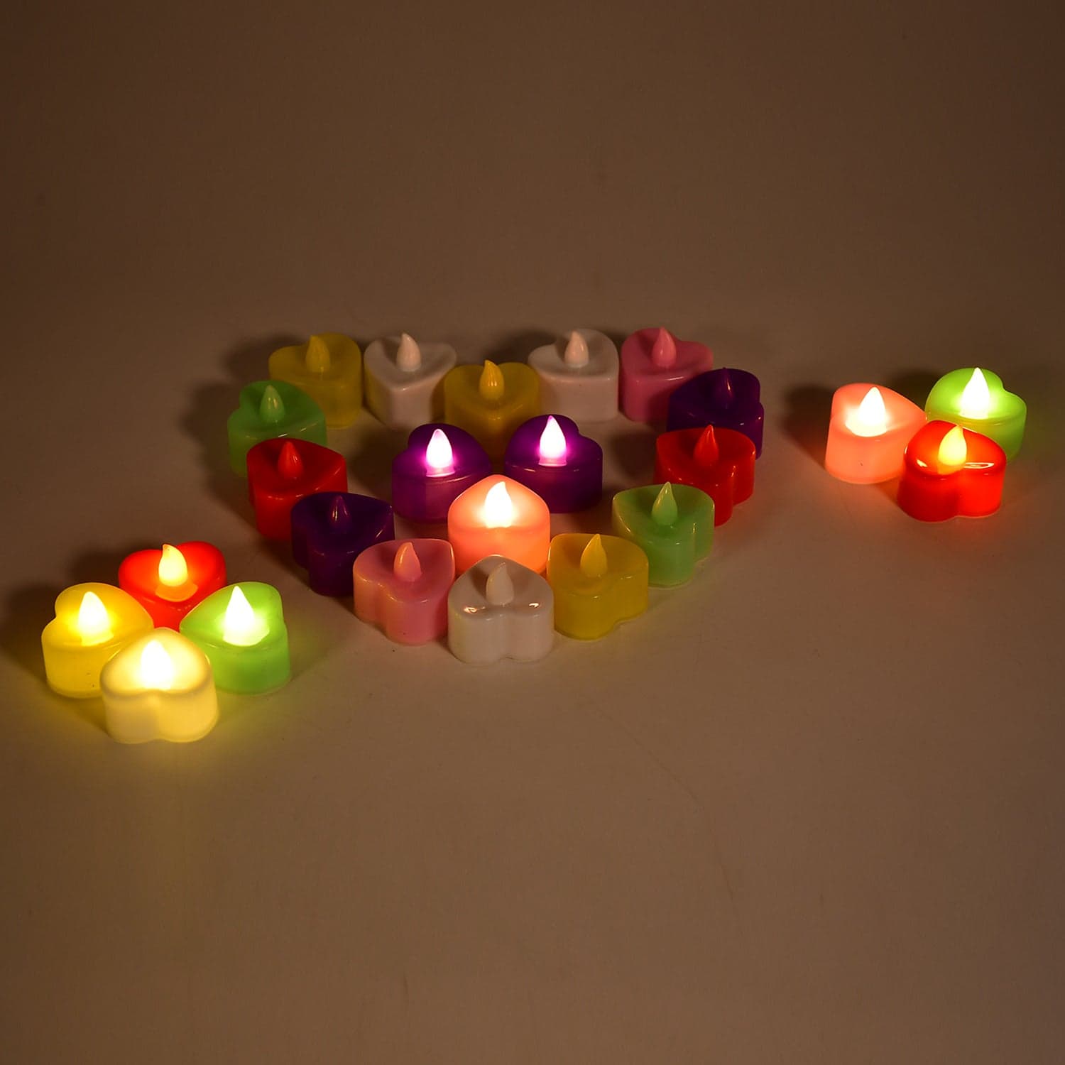 HEART LED FESTIVAL TEALIGHT WITH BATTERY OPERATE, Diwali ( 24PCS ) thumbnail 3
