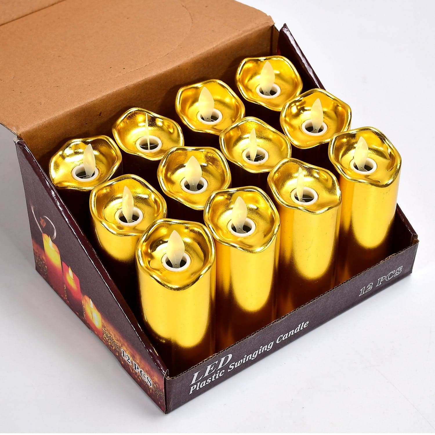 Big Swinging Candle 12pcs For Wedding Decoration And Birthday Party, Diwali thumbnail 1