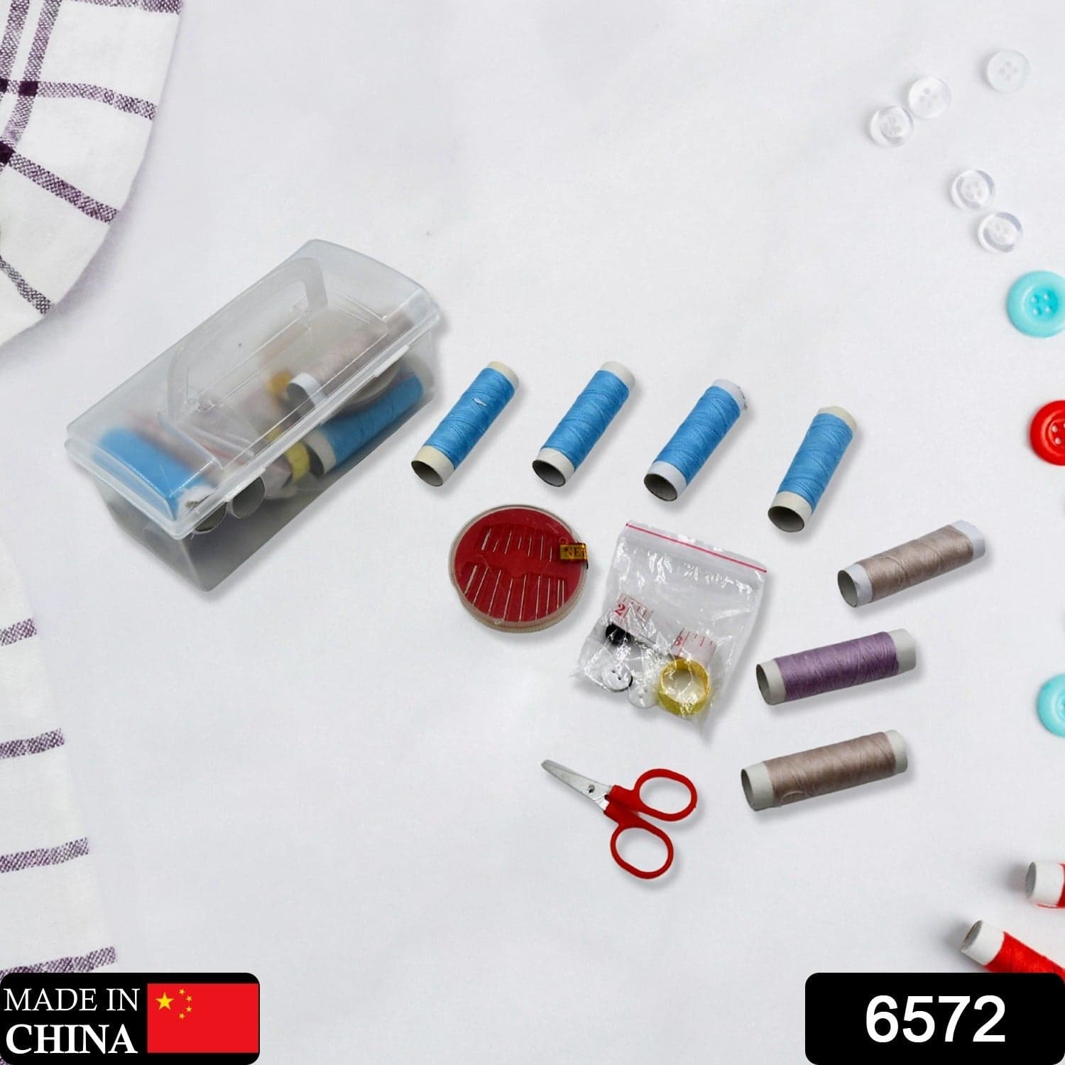 Portable Travel Sewing Kits Box, Sewing Tool Box For Home And Wedding Sewing Kit Essential Sewing Tools thumbnail 2