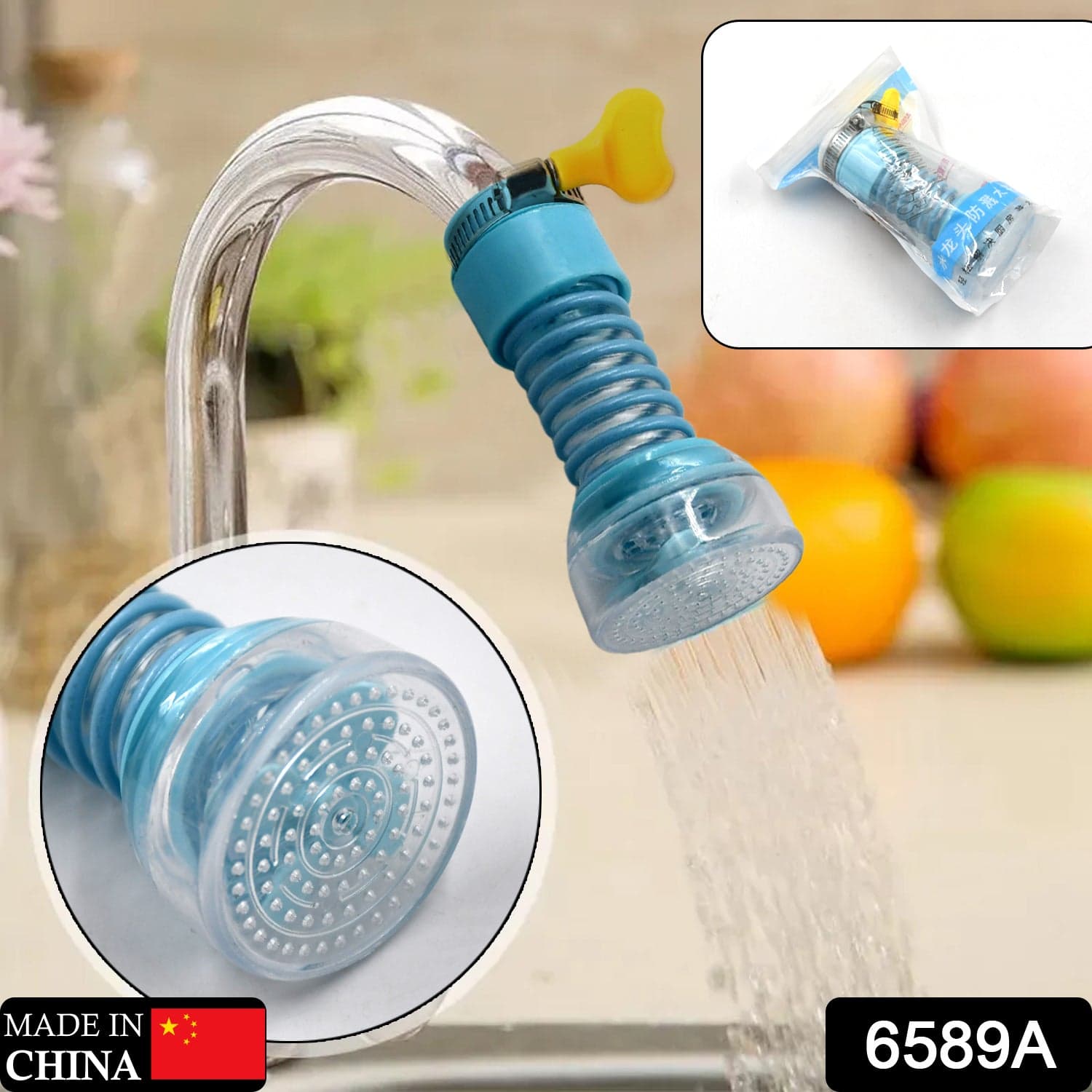 Faucet Sprayer Filter Nozzle for Kitchen & Bathroom | Rotatable Adjustable Tap for Wash Basin Removable Water Aerator Kitchen Tap thumbnail 2
