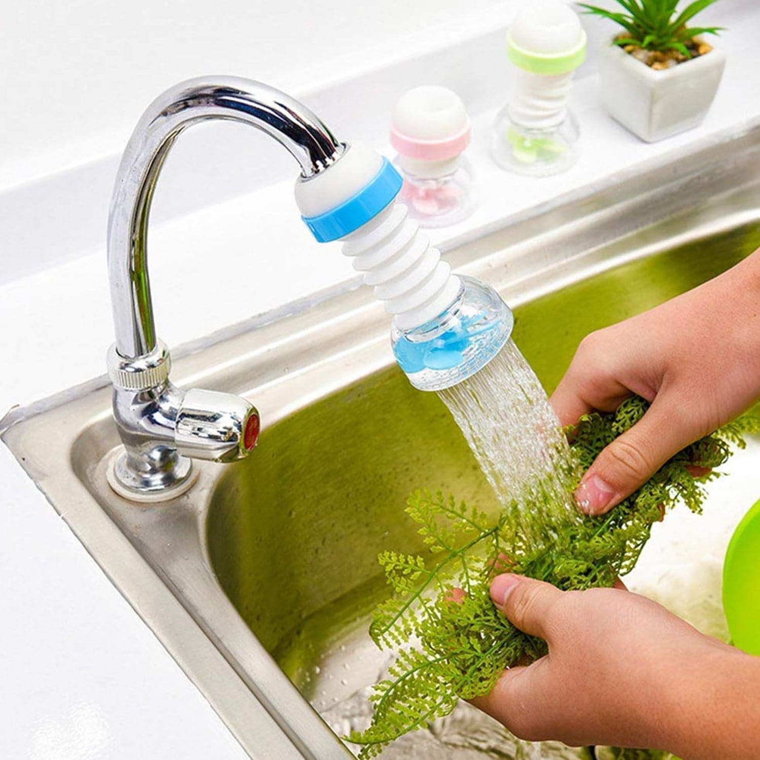 Faucet Sprayer Filter Nozzle for Kitchen & Bathroom | Rotatable Adjustable Tap for Wash Basin Removable Water Aerator Kitchen Tap thumbnail 3