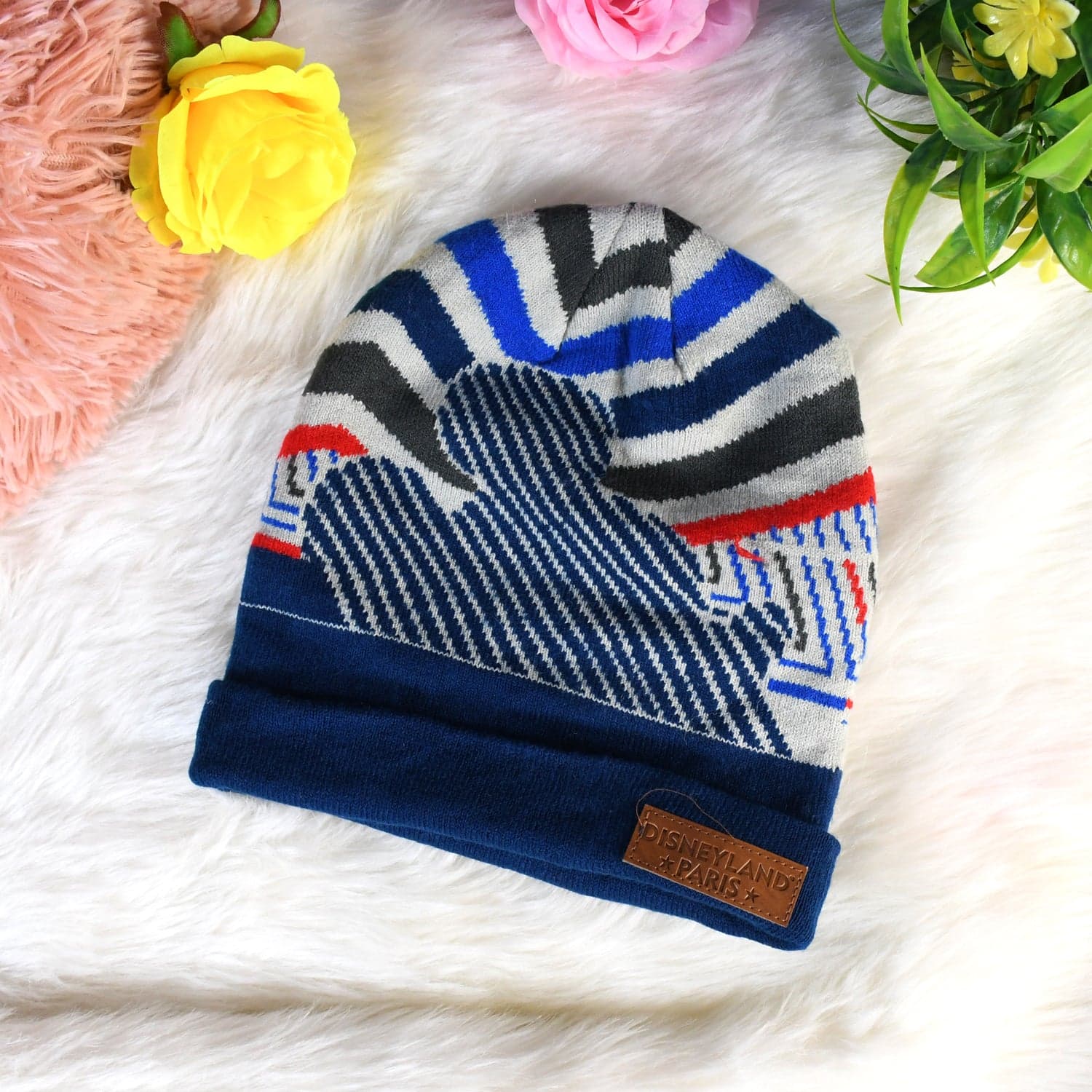 Cap for Winter Woolen Knitted Black Inside Fur Caps (1 Pc / Mix Design & Color) thumbnail 9