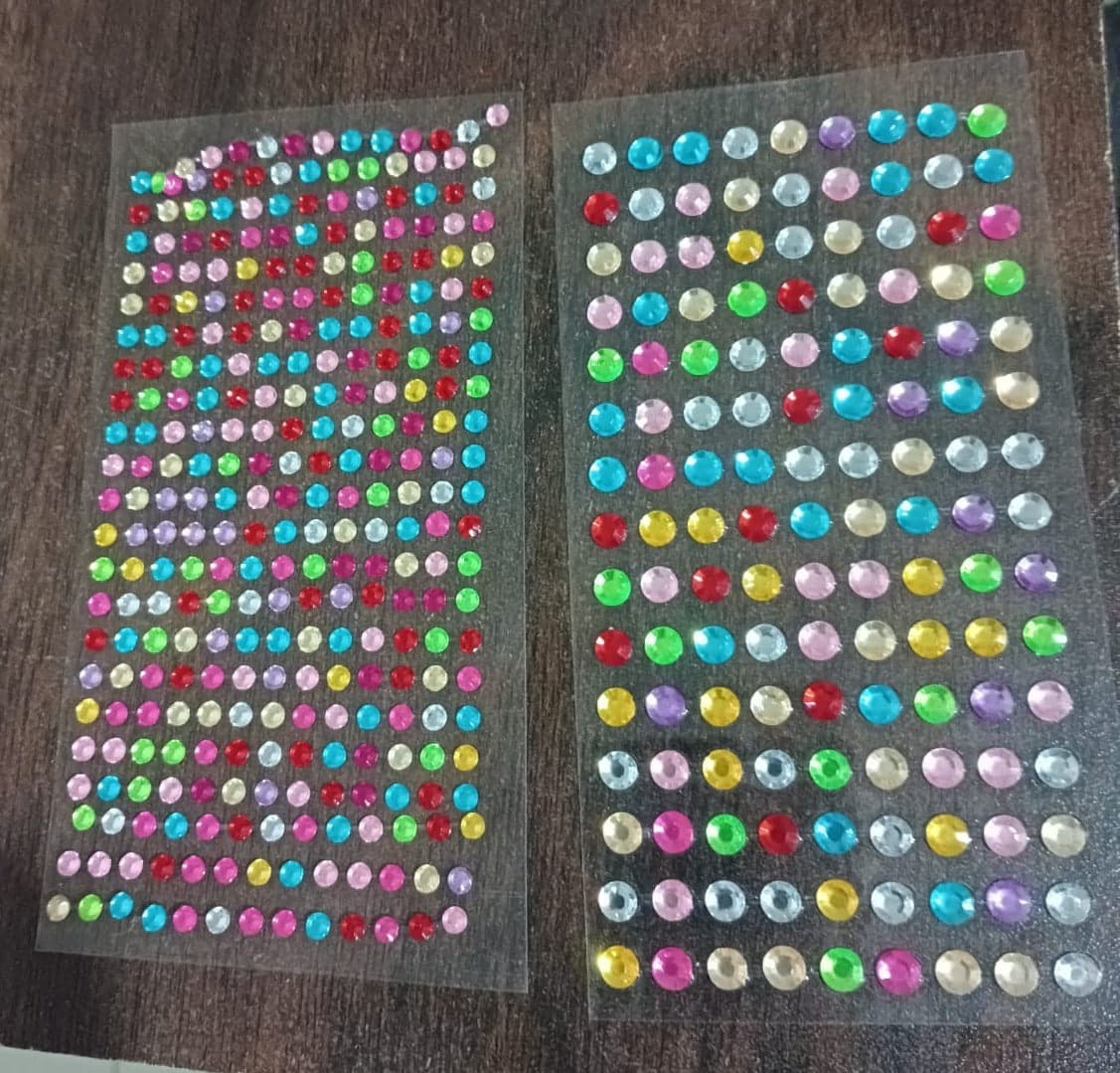 Self Adhesive Multi Size Shaped Shining Stones Crystals Stickers For Art & Craft thumbnail 9