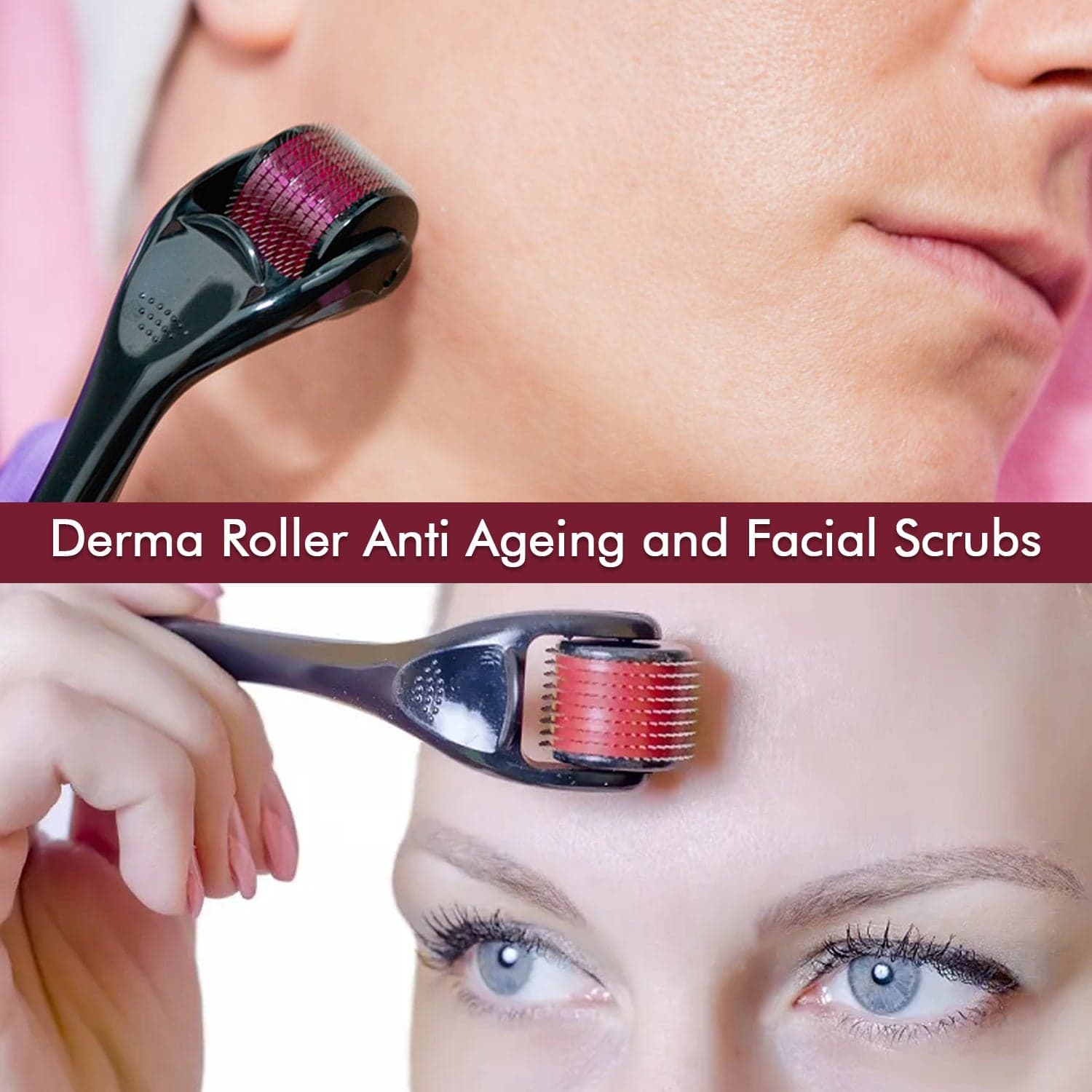 Derma Roller Anti Ageing and Facial Scrubs & Polishes Scar Removal Hair Regrowth (0.75mm) thumbnail 10