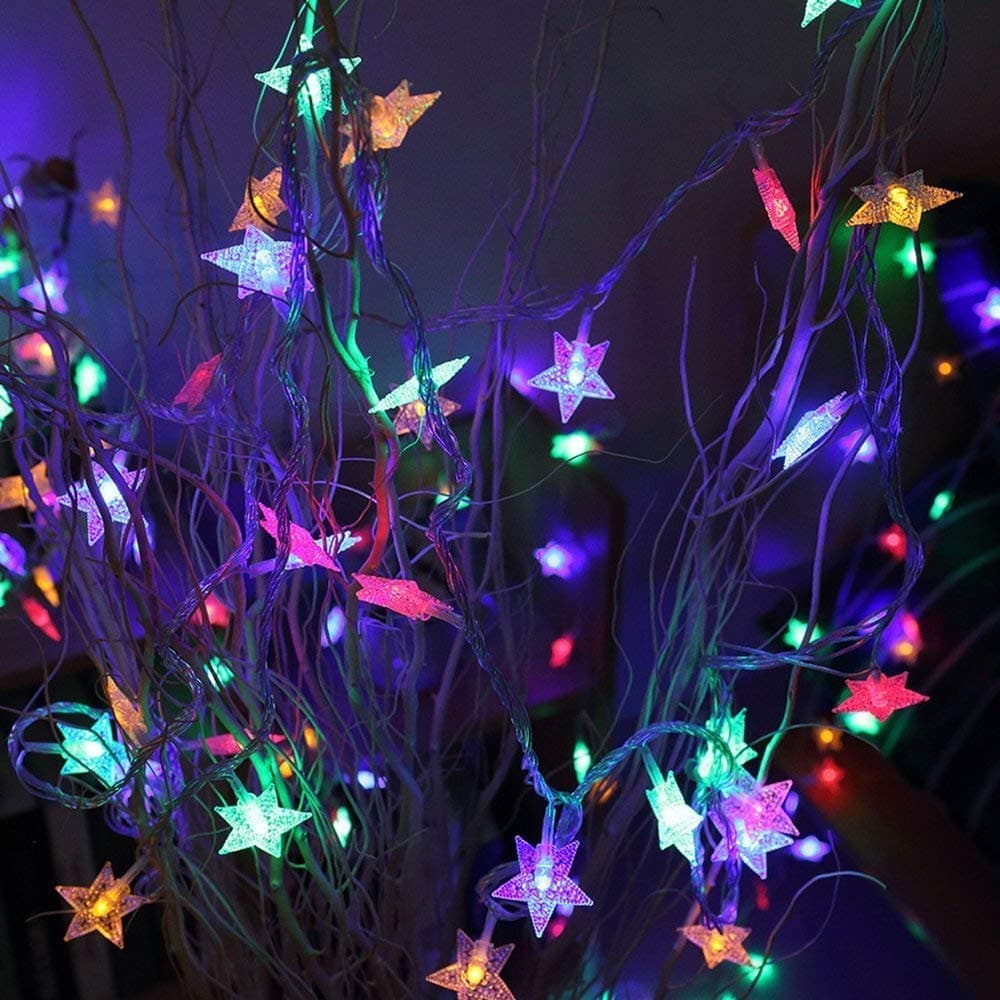 28 Led / Star 3.9 Meter Star Shape Led Light Battery Operated With Flashing Modes For Home Decoration thumbnail 3