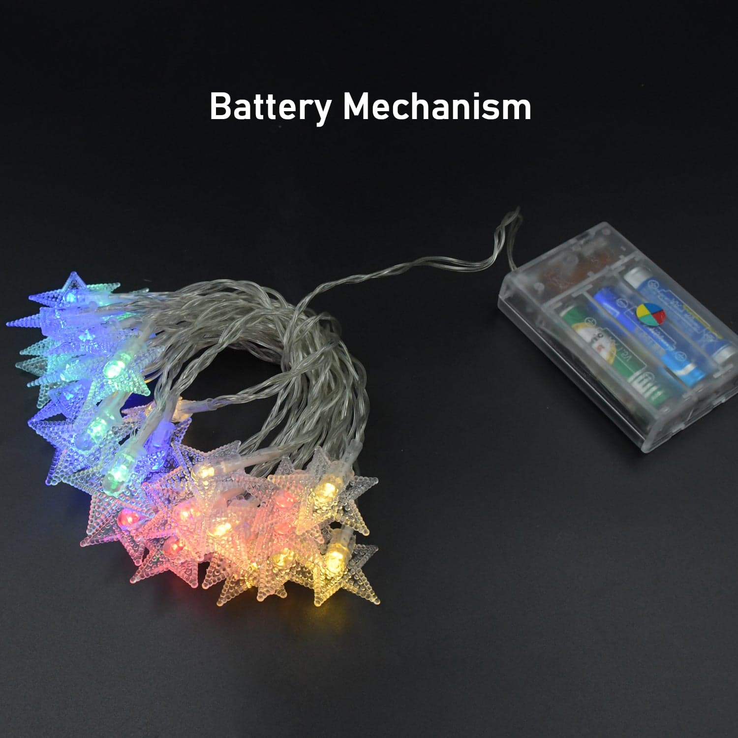 28 Led / Star 3.9 Meter Star Shape Led Light Battery Operated With Flashing Modes For Home Decoration thumbnail 7