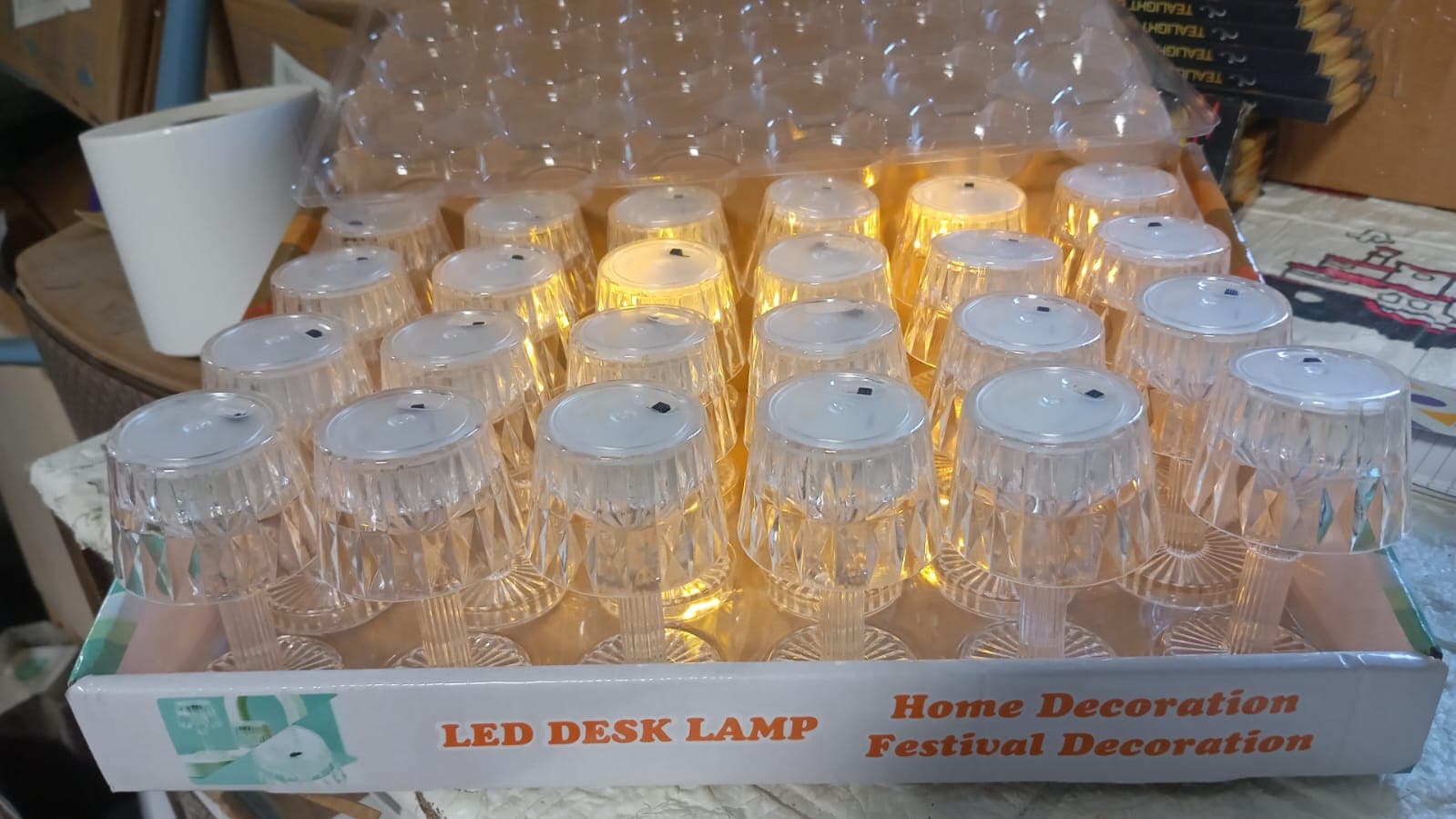 2in1 Transparent Mini Crystal Table Lamp with Reflection Light thumbnail 12
