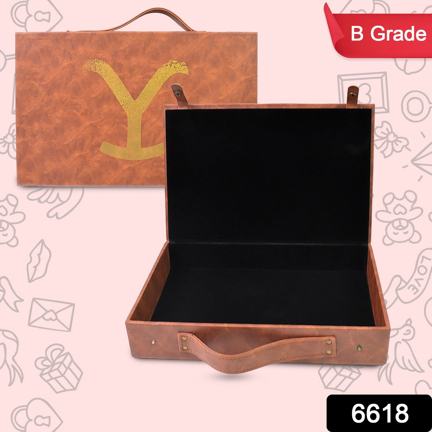 Multi Purpose Use Carrying Leather Case Briefcase (30—20 Cm / 1 Pc / B Grade) thumbnail 2