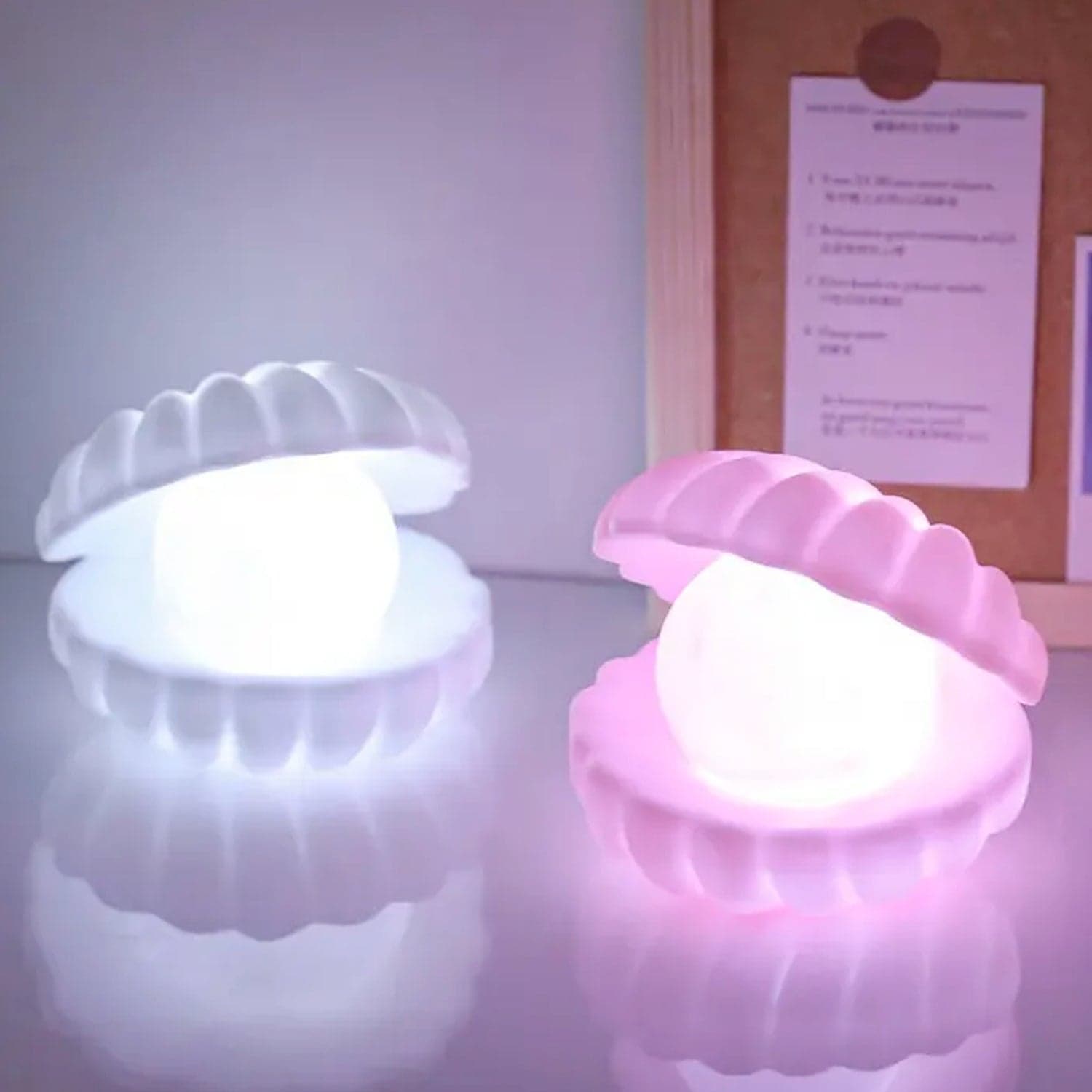Pearl Shell Night Lamp Decorate Desk Lights For Bedroom & Home thumbnail 3
