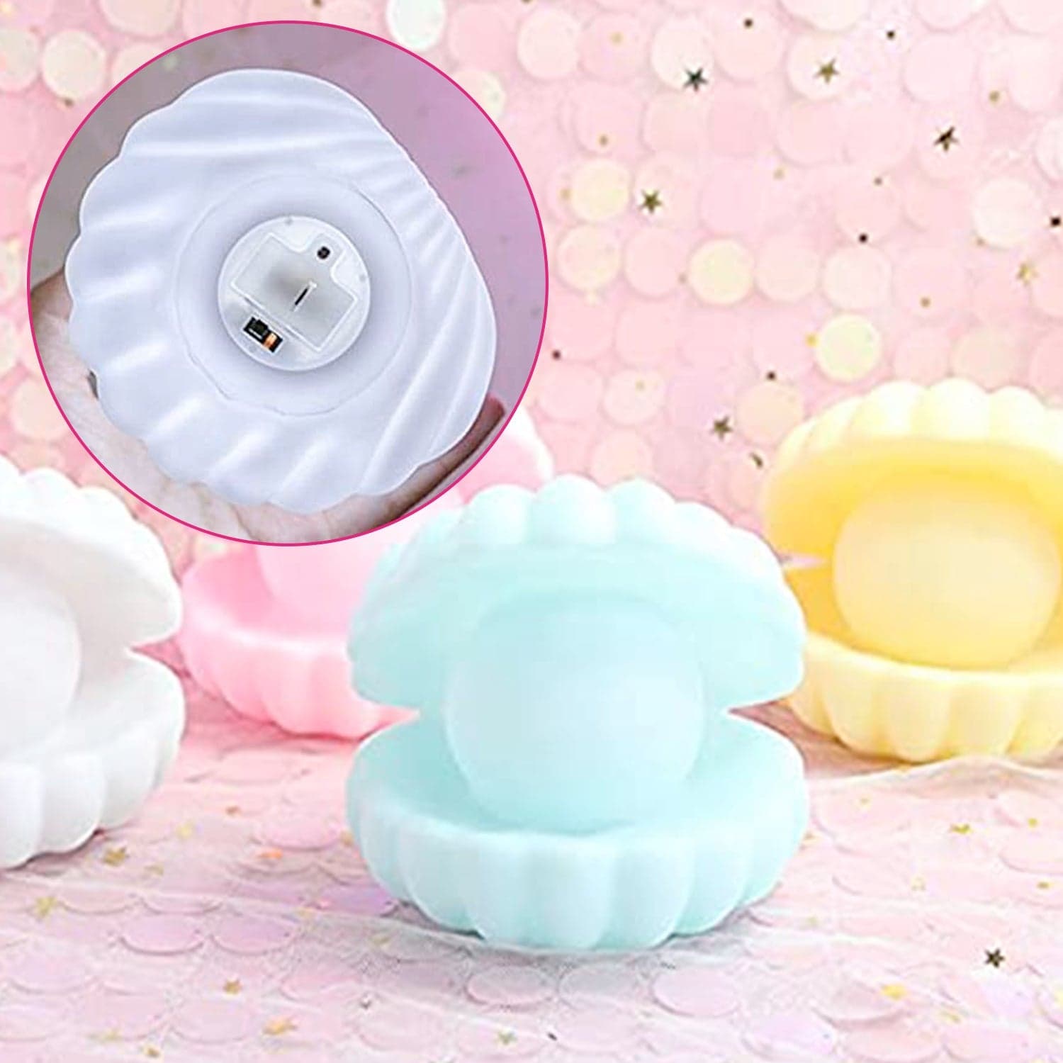Pearl Shell Night Lamp Decorate Desk Lights For Bedroom & Home thumbnail 6