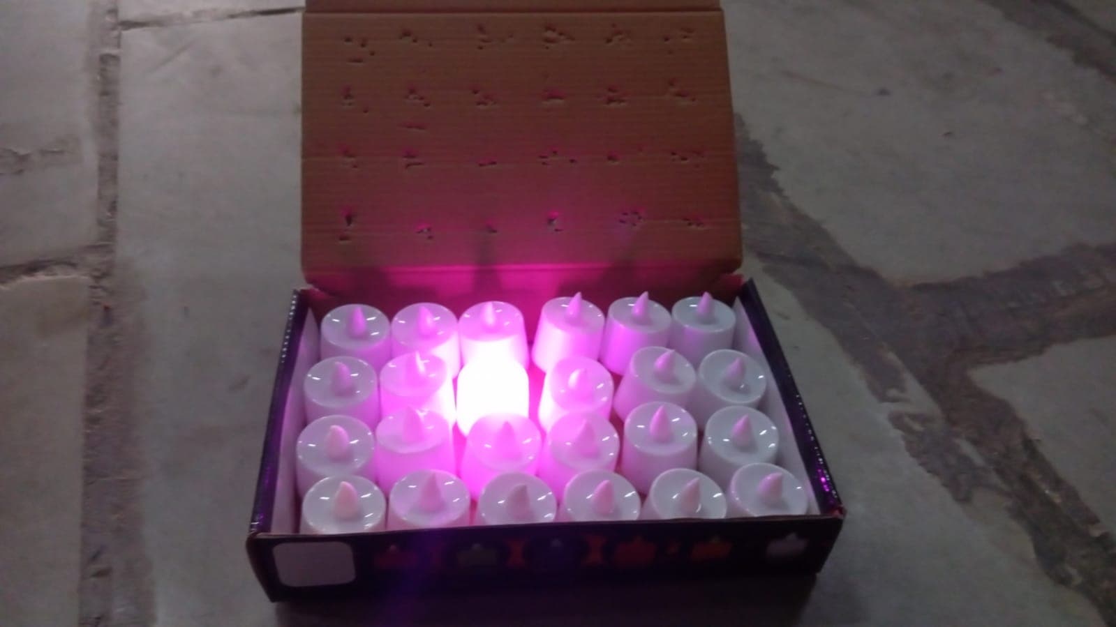Pink Flameless Led Tealights, Smokeless Plastic Decorative Candles - Led Tea Light Candle For Home Decoration, Diwali (Pack Of 24) thumbnail 7