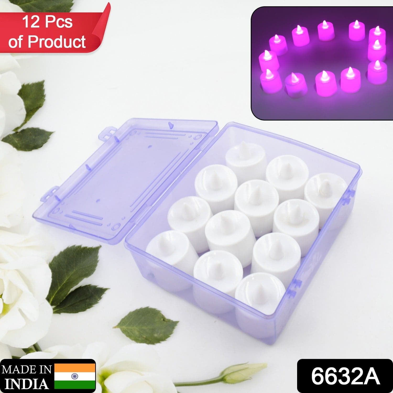 Pink Flameless Led Tealights ID-6632a thumbnail 2
