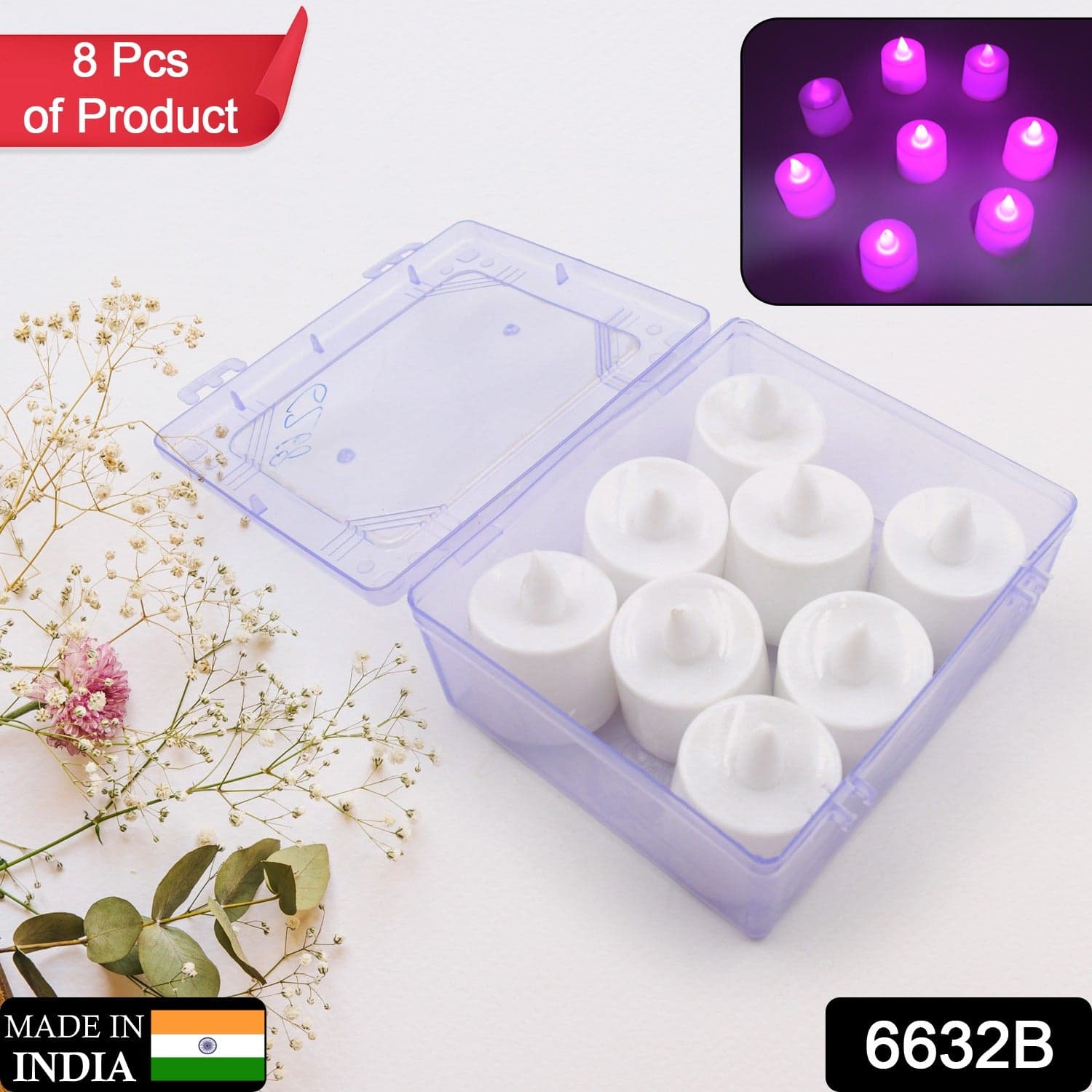 Pink Flameless Led Tealights ID-6632b thumbnail 2