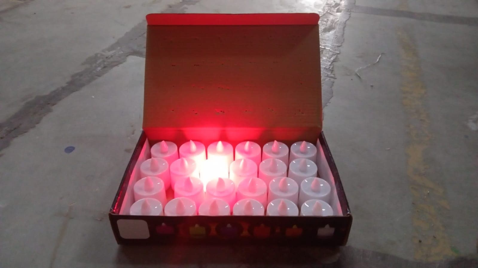 Red LED Tealights of Smokeless Flameless Candles for Home D©cor, Diwali (24 Pcs) thumbnail 9