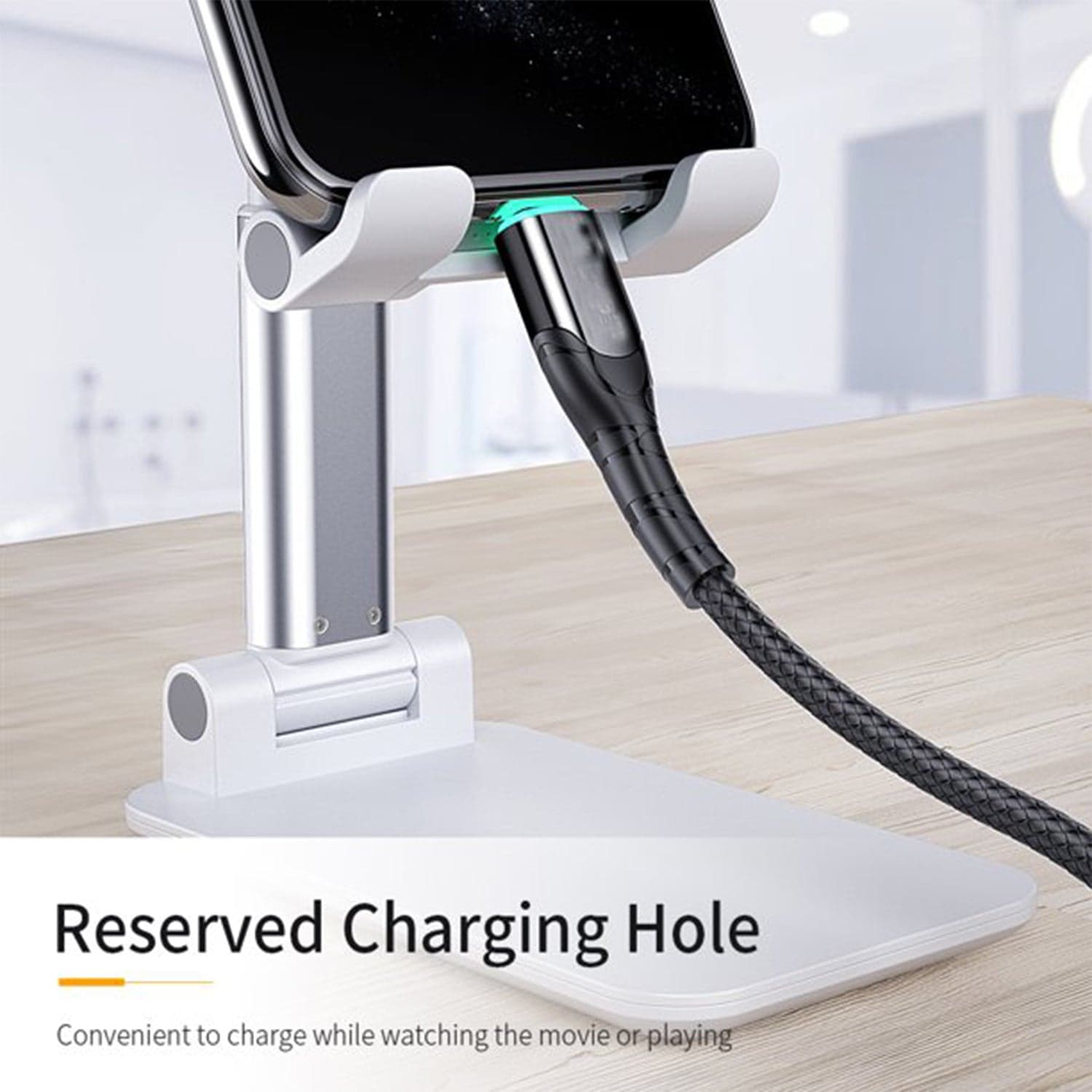 Stylish Desktop Cell Phone Stand Phone Holder full 3-Way Adjustable Phone Stand thumbnail 9