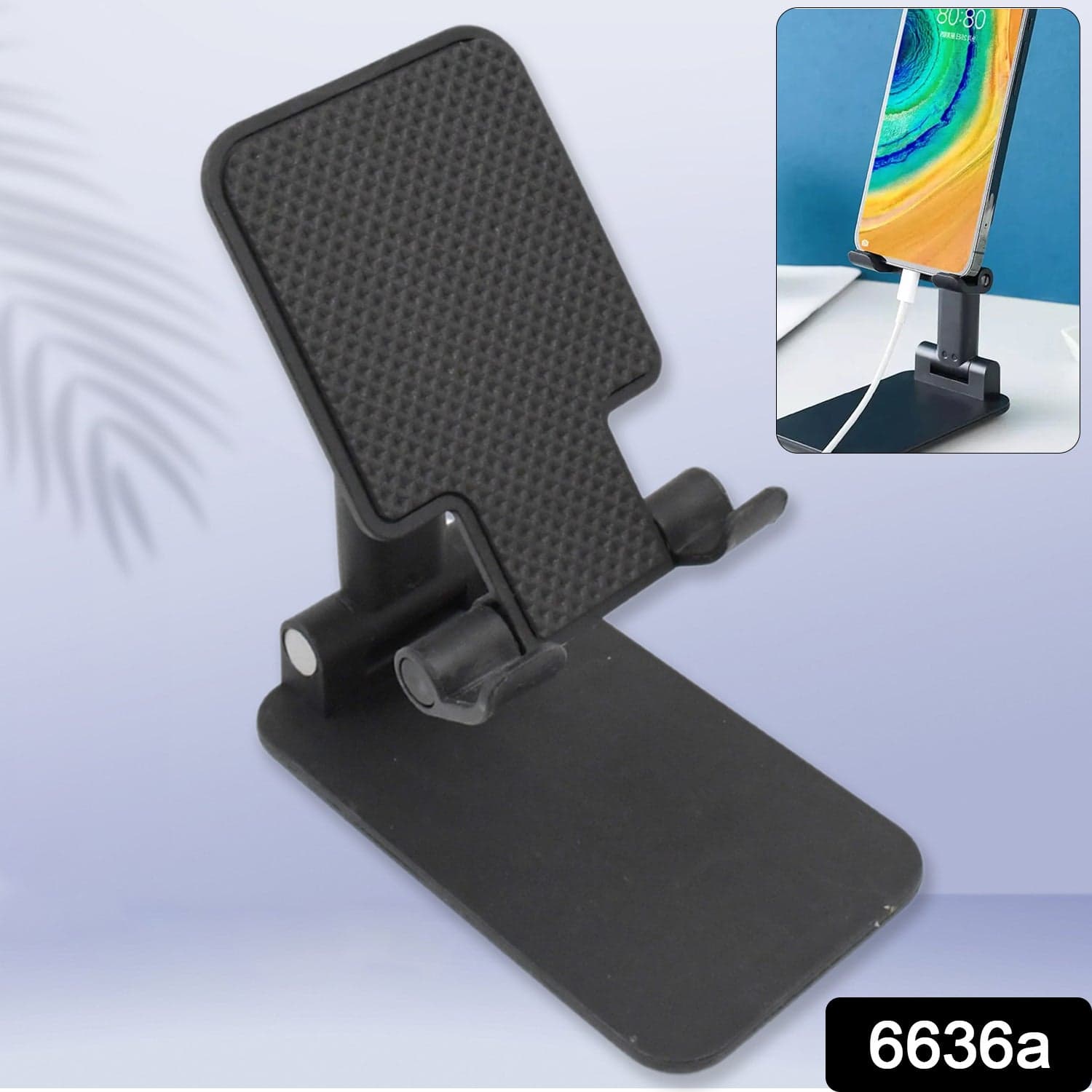 DESKTOP CELL PHONE STAND PHONE HOLDER FULL 3-WAY ADJUSTABLE PHONE STAND FOR DESK HEIGHT + ANGLES PERFECT AS DESK ORGANIZERS AND ACCESSORIES thumbnail 2