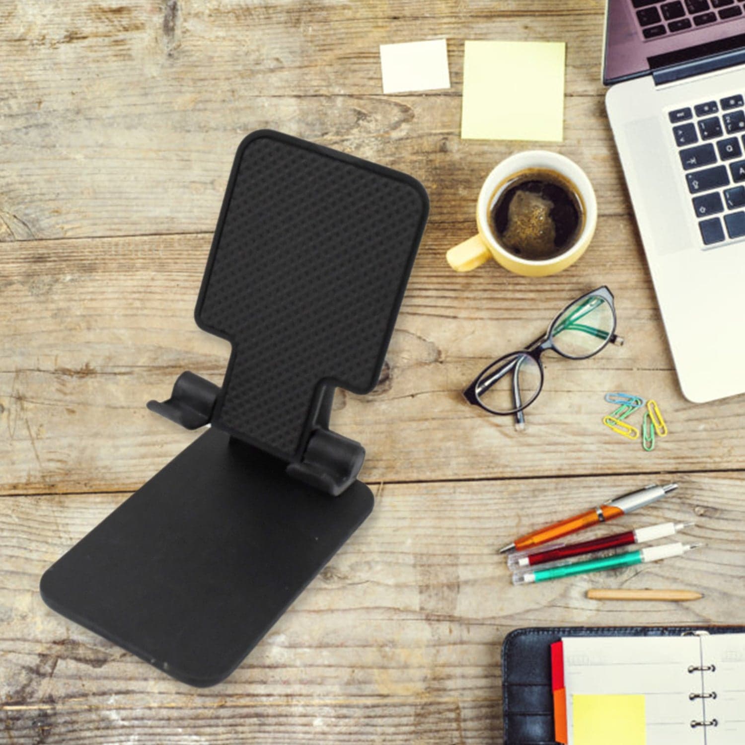 DESKTOP CELL PHONE STAND PHONE HOLDER FULL 3-WAY ADJUSTABLE PHONE STAND FOR DESK HEIGHT + ANGLES PERFECT AS DESK ORGANIZERS AND ACCESSORIES thumbnail 6