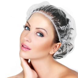 Large Disposable Waterproof Shower Caps of 12 Pack for Women, Travel, Hotel, Spa, Salon