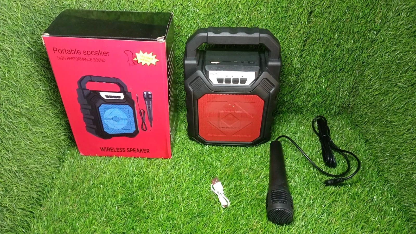 Wireless Bluetooth Portable Boom Box Subwoofer Support Mic Input Outdoor Speaker 5 W Bluetooth Speaker thumbnail 9