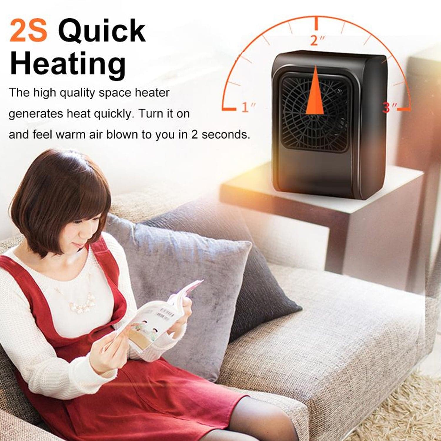 Warm Wind Room Heater 220V Heater For Office & Bedroom Use Heater thumbnail 5