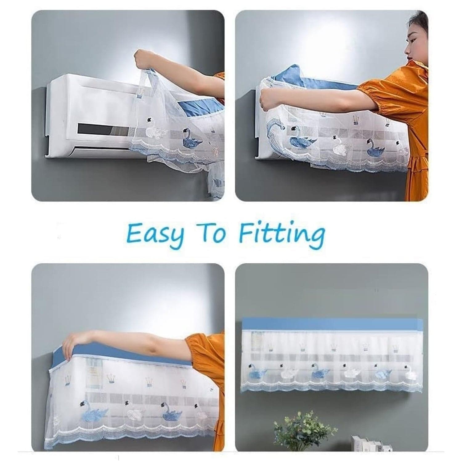 AC Cover Air Conditioning Dust Cover Folding Designer thumbnail 5