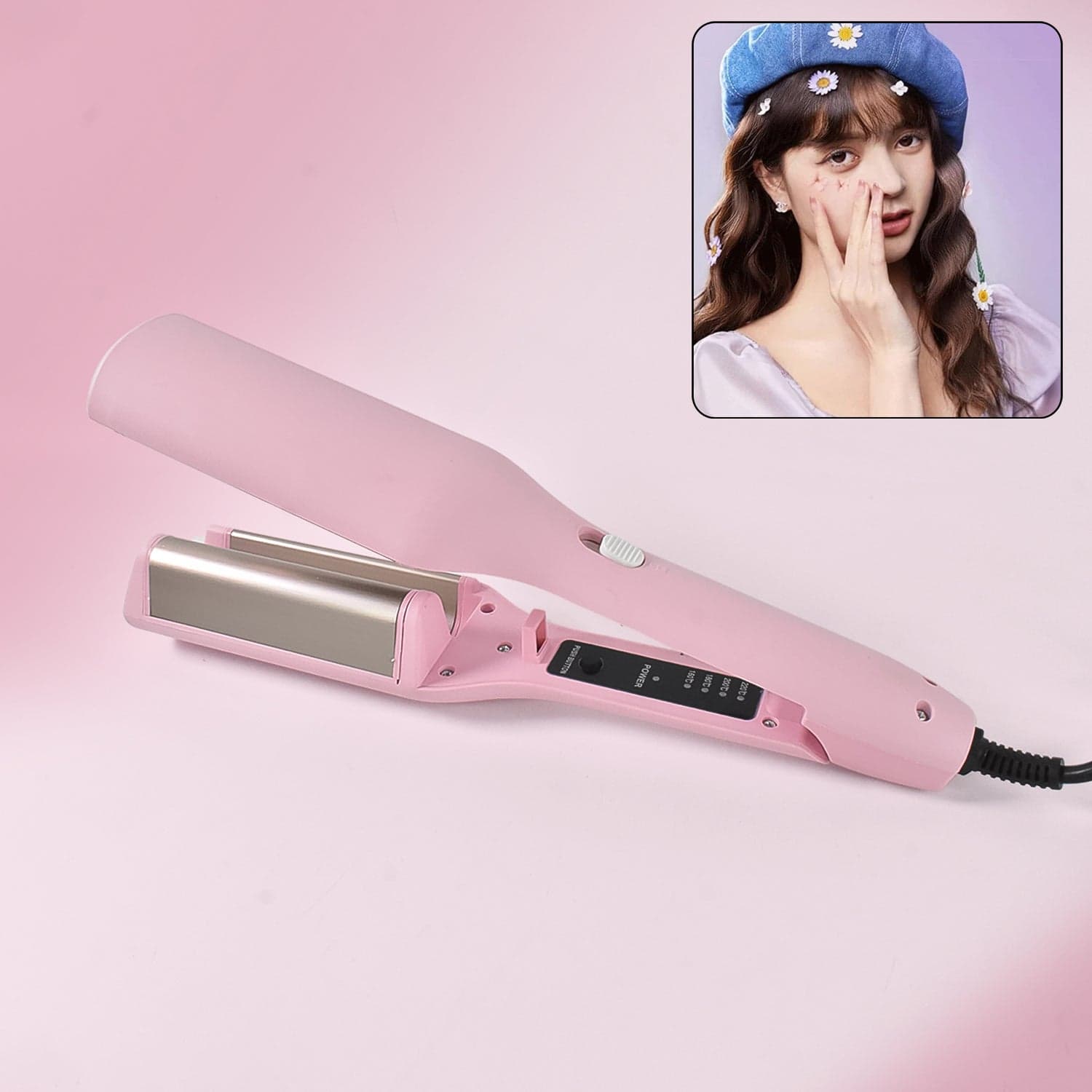 Multi function curler Wave Iron Curling Iron with Adjustable Temperature (1 Pc) thumbnail 1