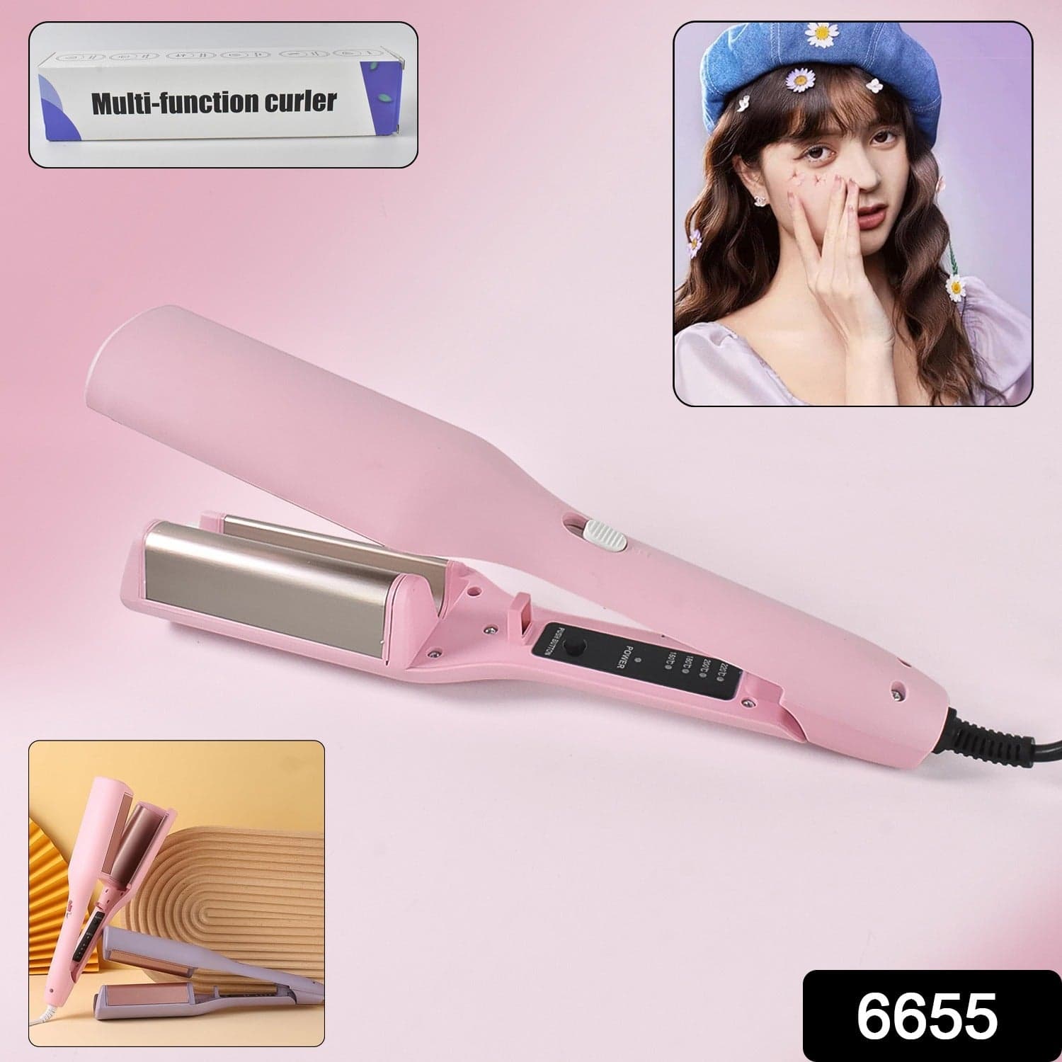 Multi function curler Wave Iron Curling Iron with Adjustable Temperature (1 Pc) thumbnail 2