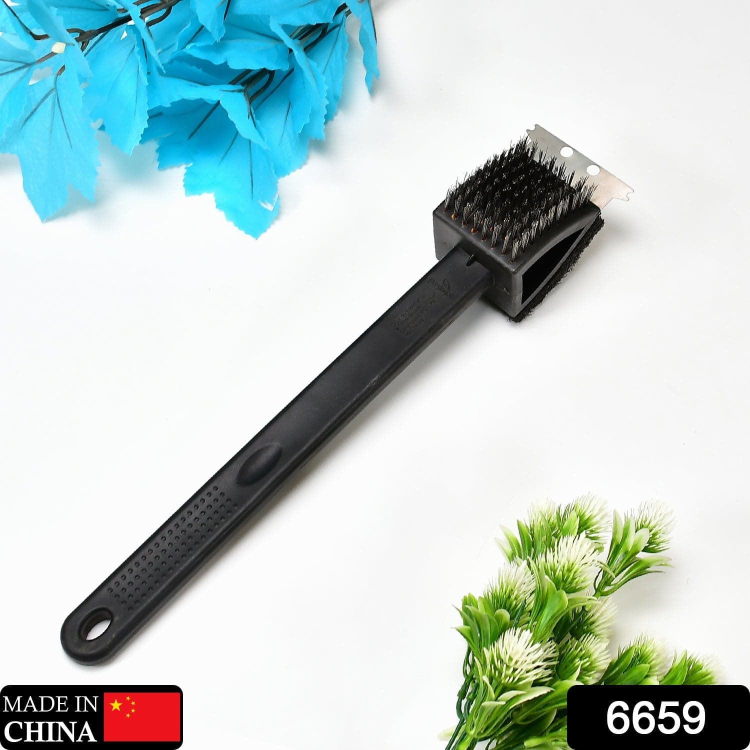 Black 2 Side Use Brush Scarp Cleaning Brush & Wire Brush for Garage Use thumbnail 2