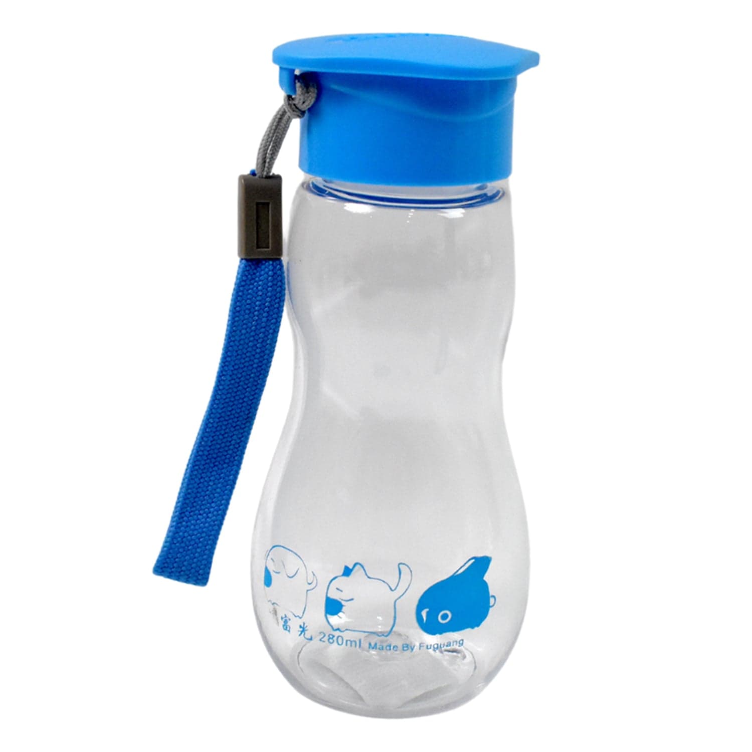 Transparent Travel Portable Water Bottle with Carry Straps (280 ML / 1 Pc) thumbnail 5