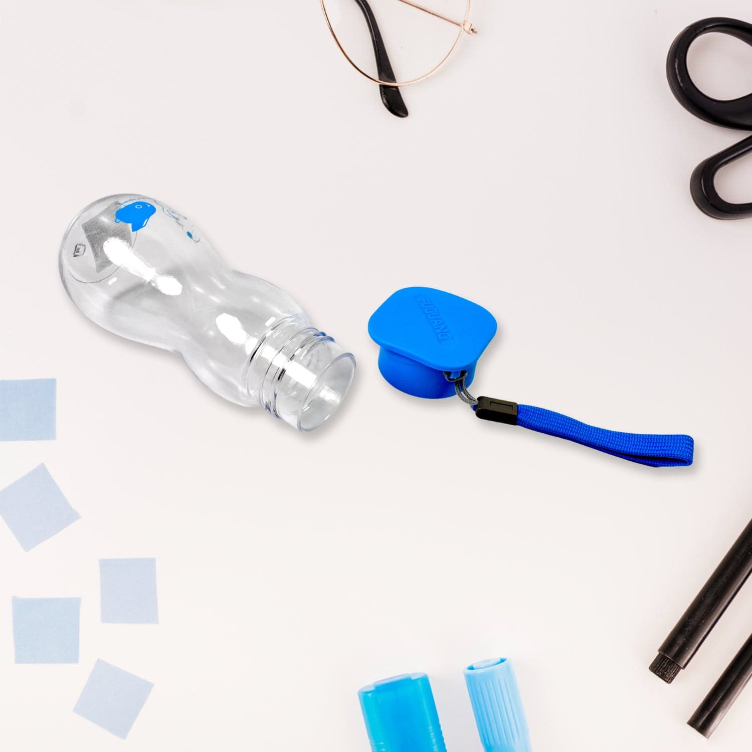 Transparent Travel Portable Water Bottle with Carry Straps (280 ML / 1 Pc) thumbnail 6