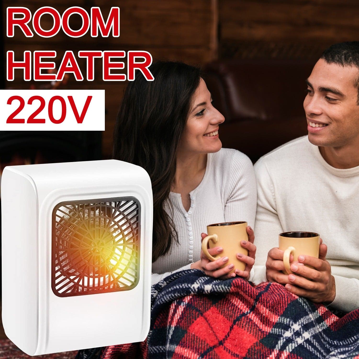 Room Heater 220V Brown Box Heater with Plug for Office & Bedroom Use thumbnail 7