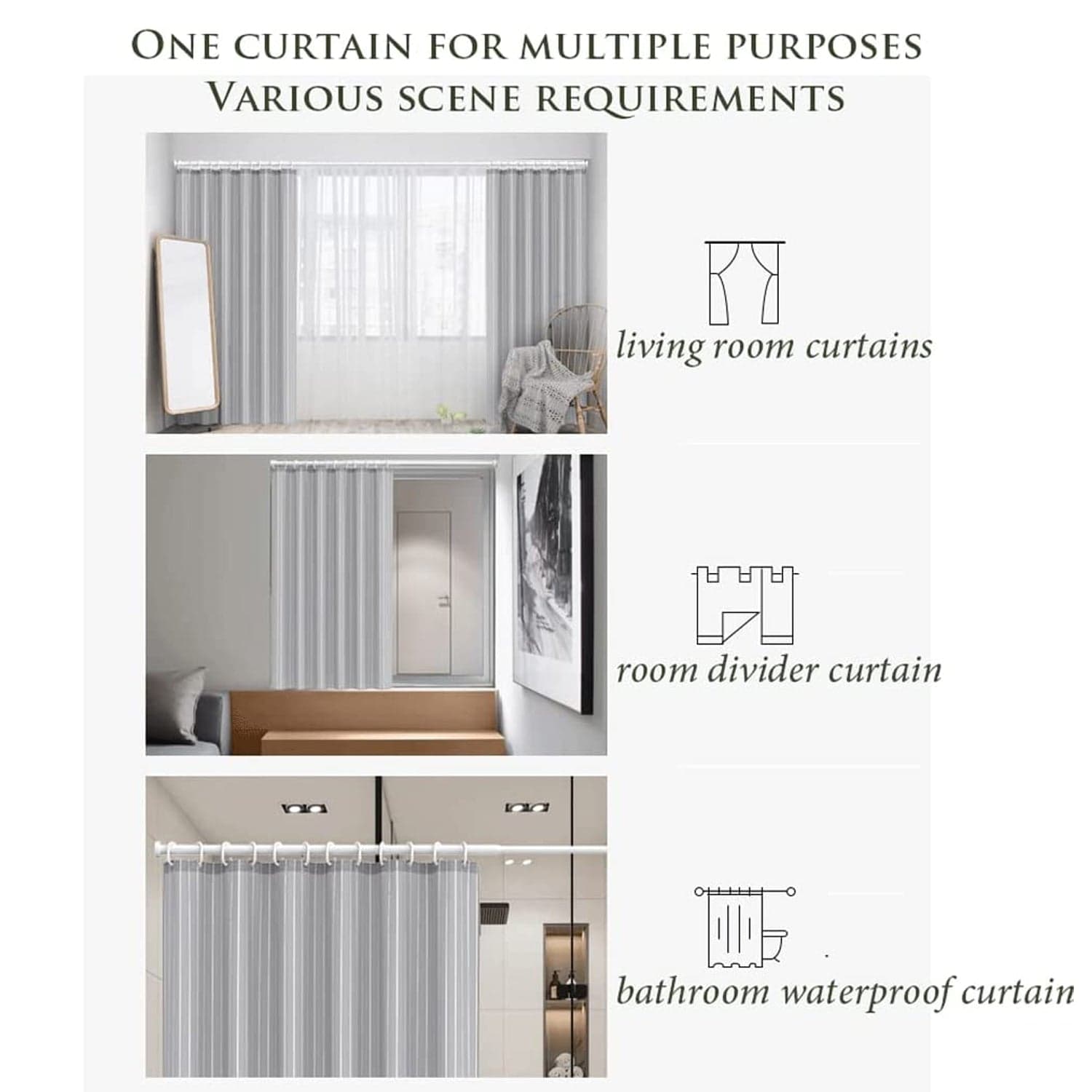 Solid 1 Piece Door Curtain Mix Size(1kg) thumbnail 6