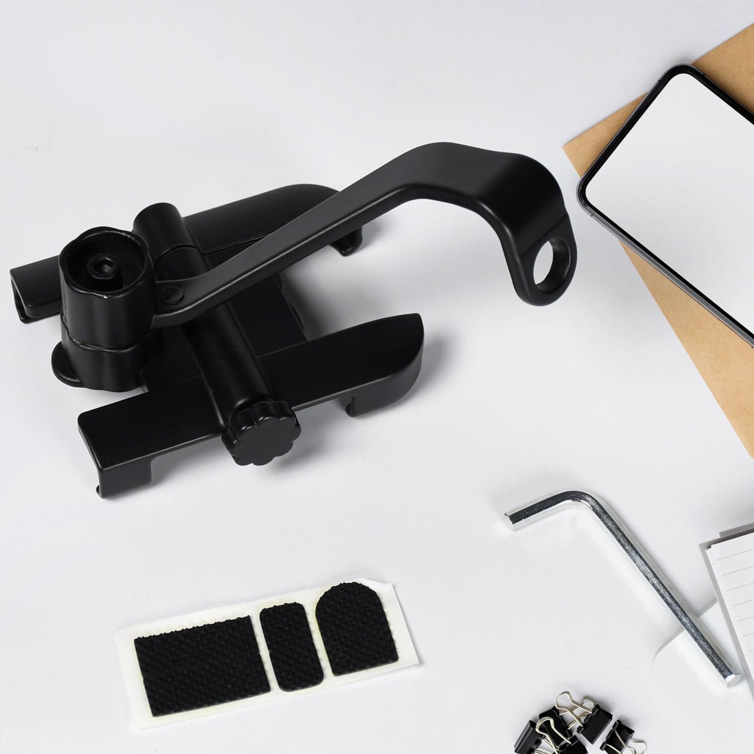 Mobile Phone Holder With Easy Adjustable Rear View Mirror Mount Solid Metal Cradle Stand Suitable for Bike & Mobile Phones thumbnail 6