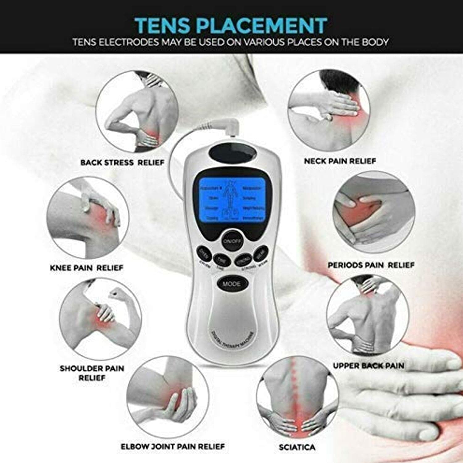 Multifunction Pain Relief Massager (Electric, Pulse Therapy) - Neck, Back, Body Without Adaptor thumbnail 3