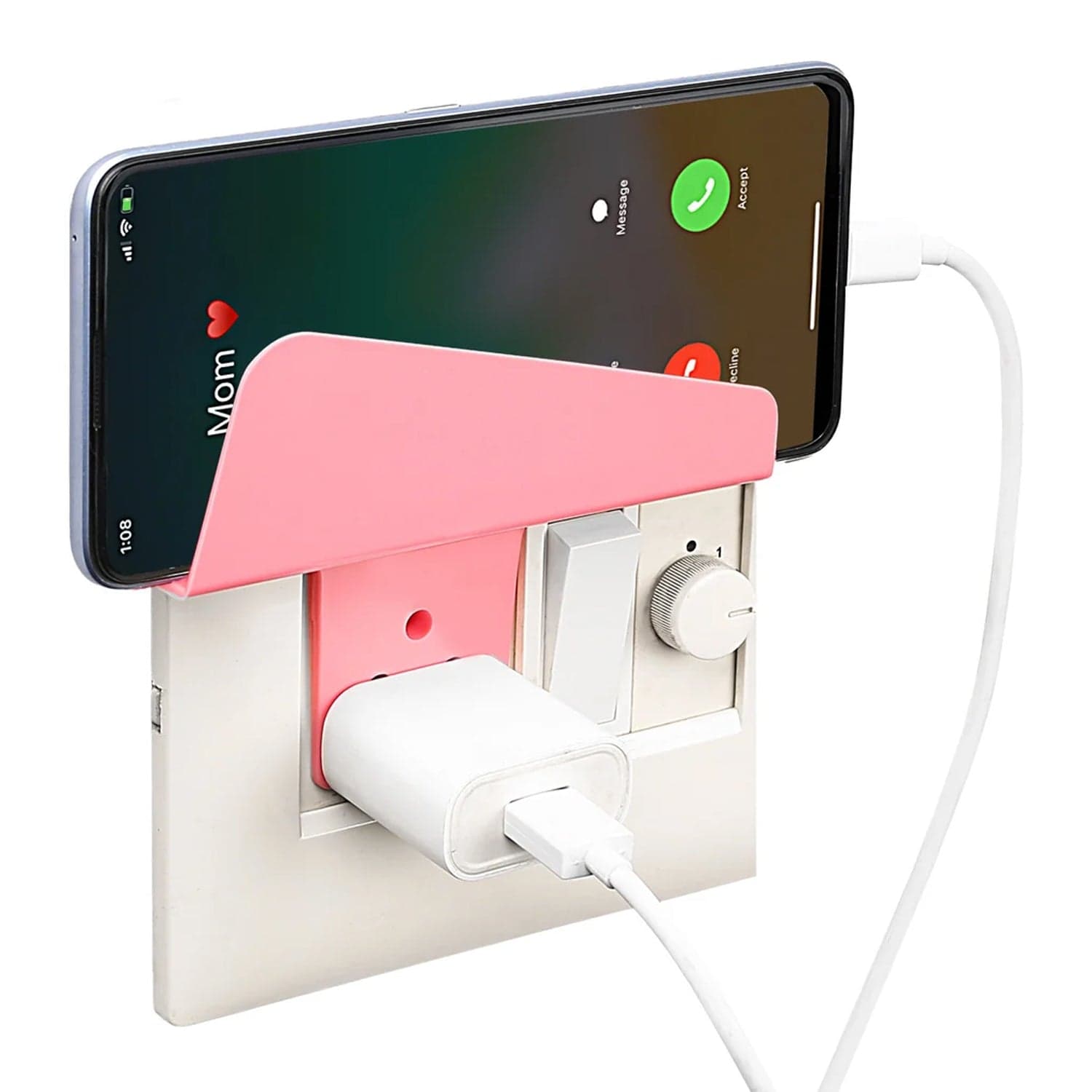 Plastic Secure Mobile Phone Charging Stand Holder (1 Pc / Mix Color) thumbnail 4